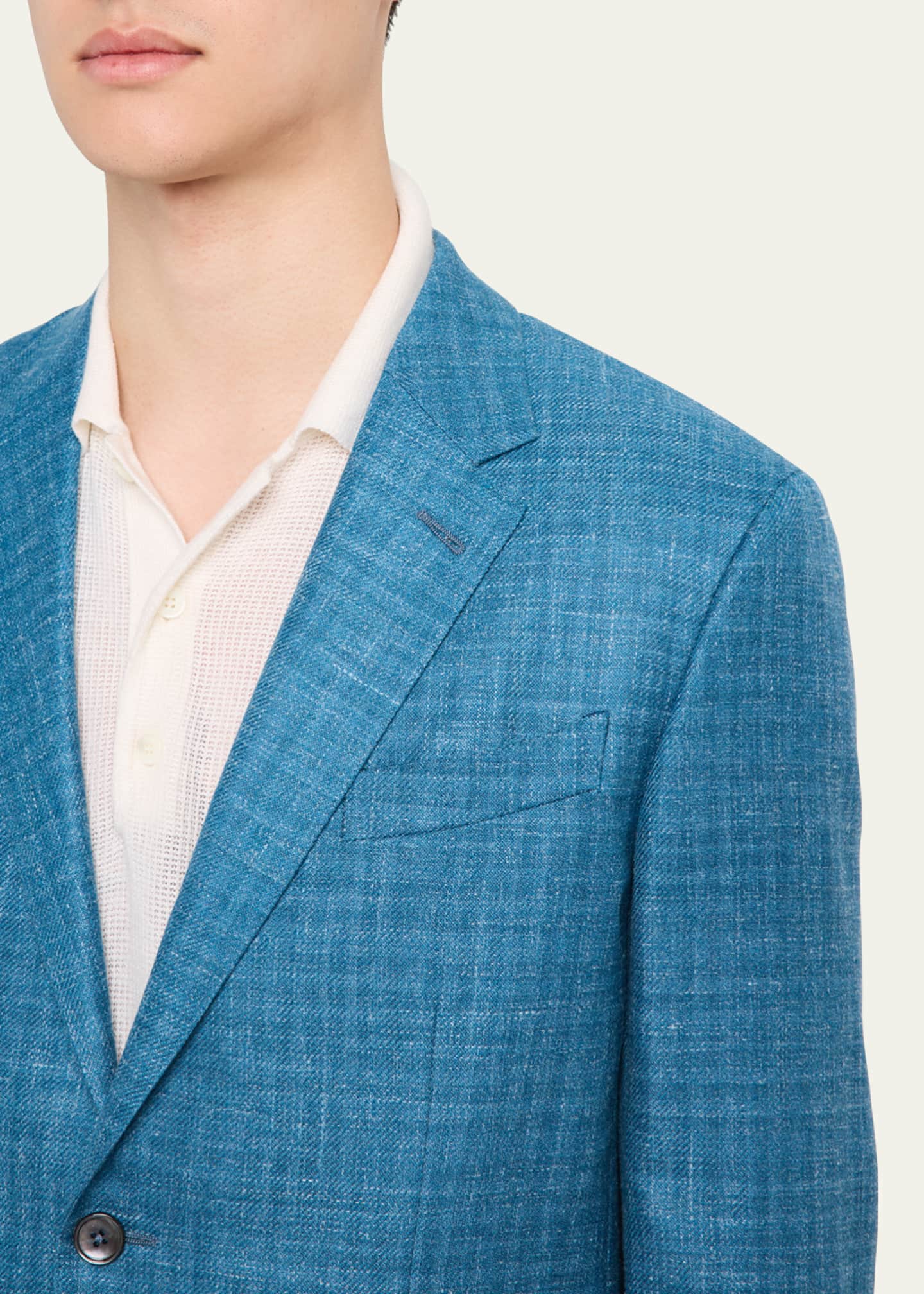 ZEGNA Men's Melange Sport Coat Image 5 of 5