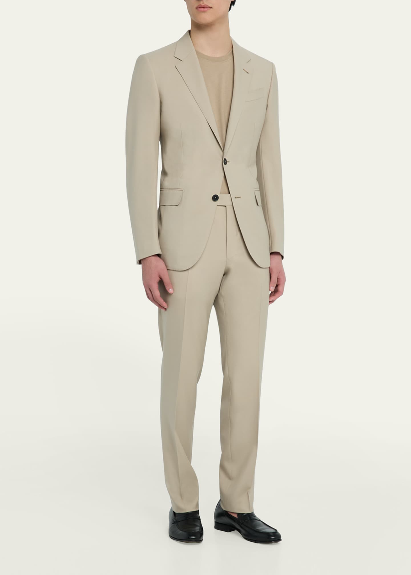 ZEGNA Men's Solid Trofeo Wool Suit Image 2 of 4