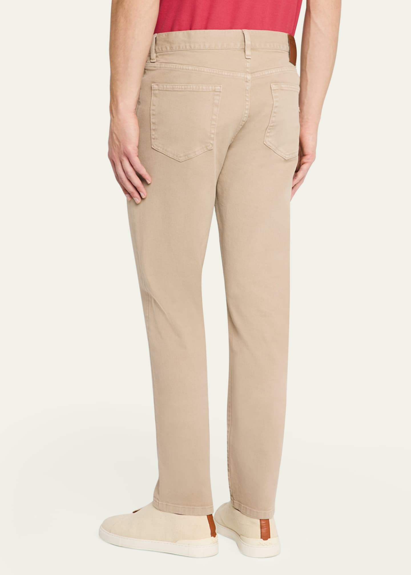 ZEGNA Men's Five-Pocket Colored Delave Pants Image 3 of 5