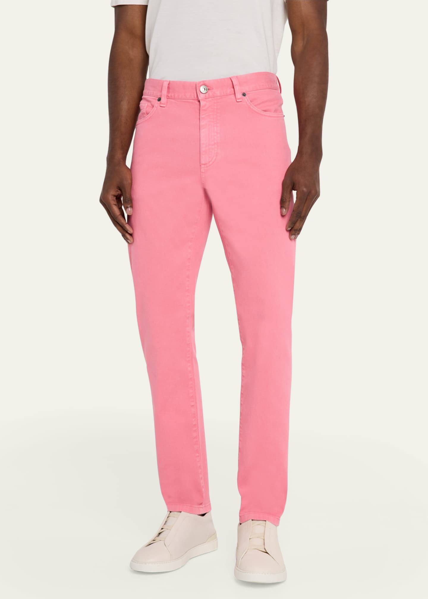 ZEGNA Men's Comfort Delave Five-Pocket Pants Image 4 of 5