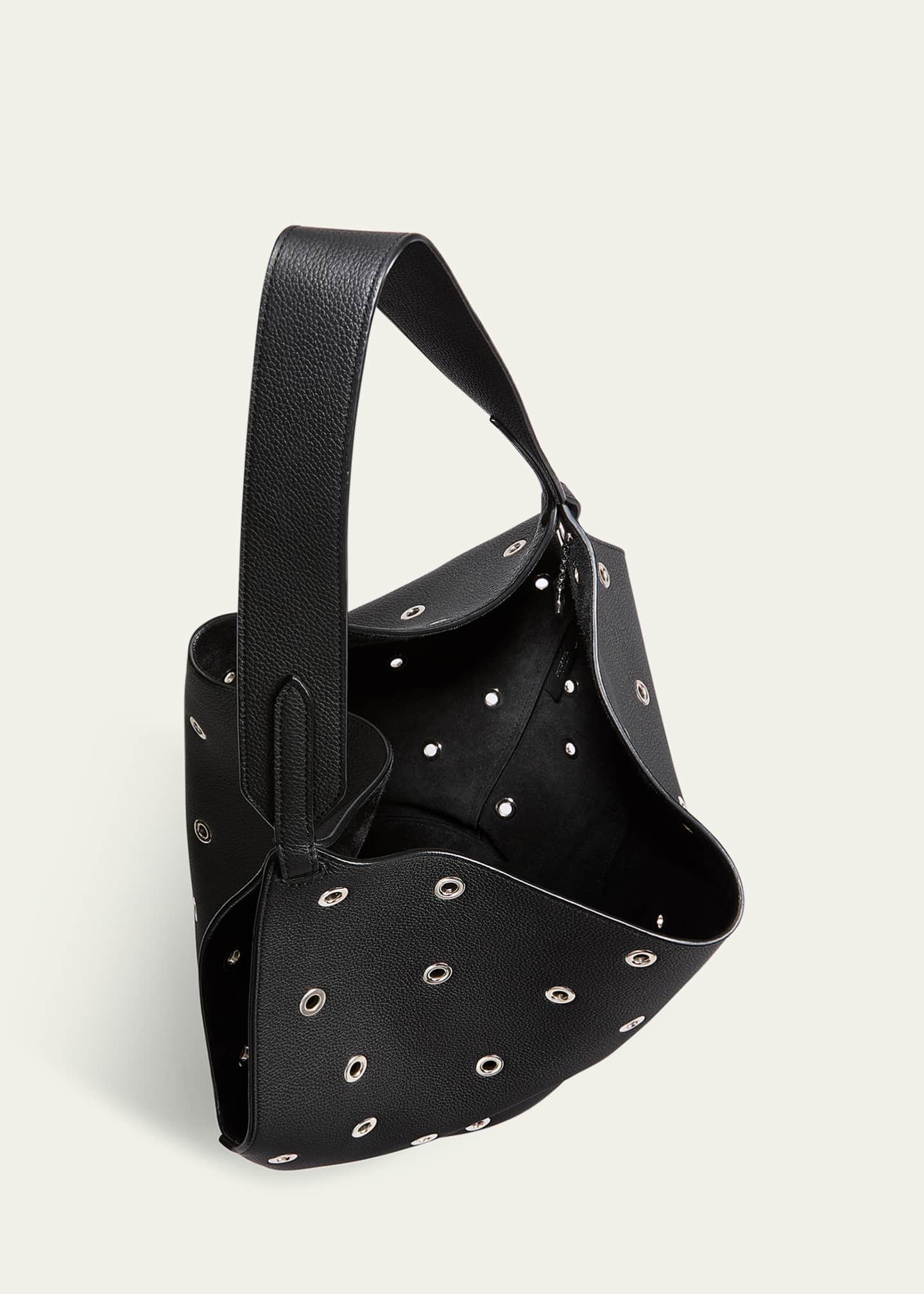 Khaite Lotus Small Grommet Calfskin Tote Bag Image 4 of 4