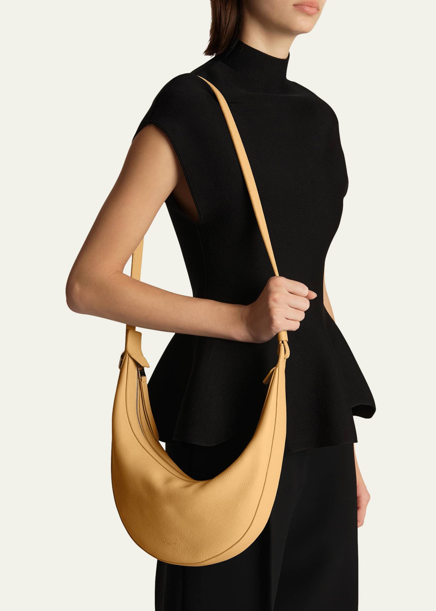 Khaite Augustina Small Zip Calfskin Crossbody Bag - Bergdorf