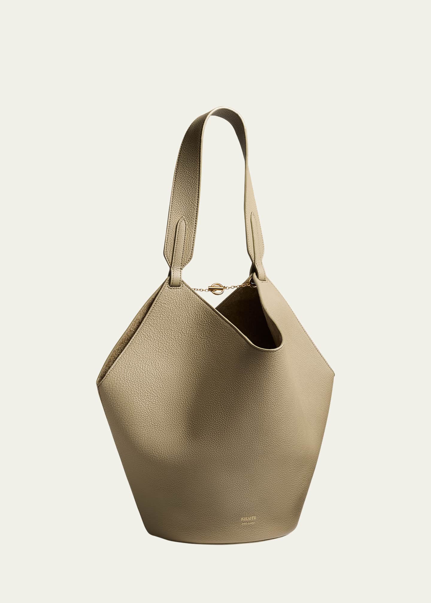Khaite Lotus Small Calfskin Tote Bag Image 1 of 4