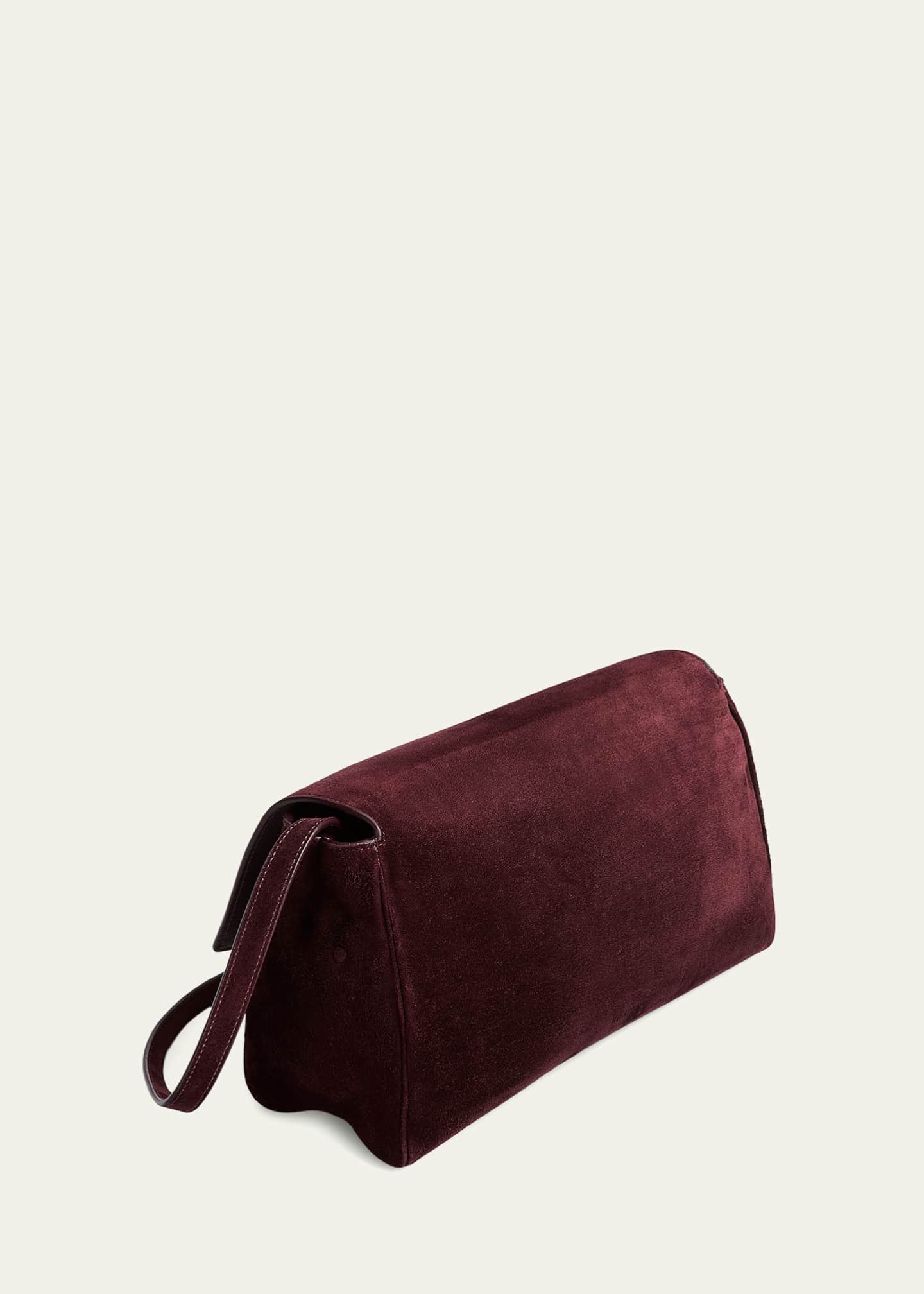 Khaite Audrey Flap Suede Crossbody Bag Image 3 of 4