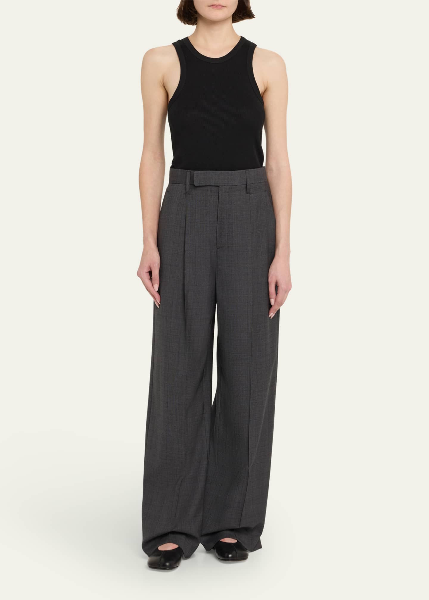 MM6 Maison Margiela Leather Ballet Flats Image 3 of 6