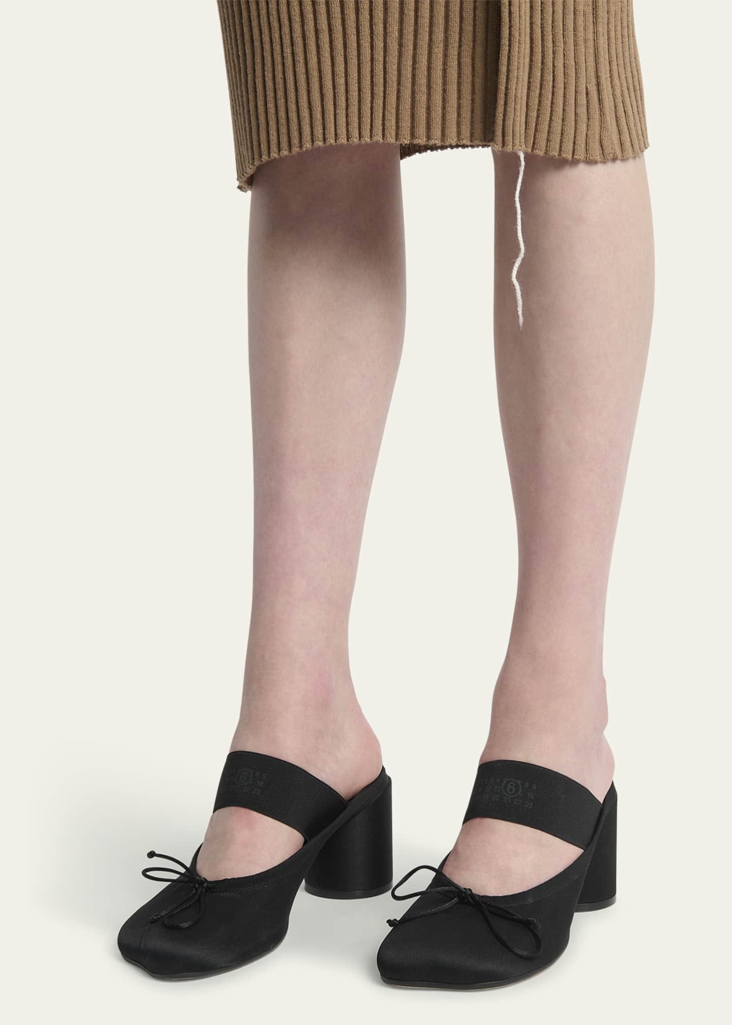 MM6 Maison Margiela Satin Ballet Mules Image 2 of 5