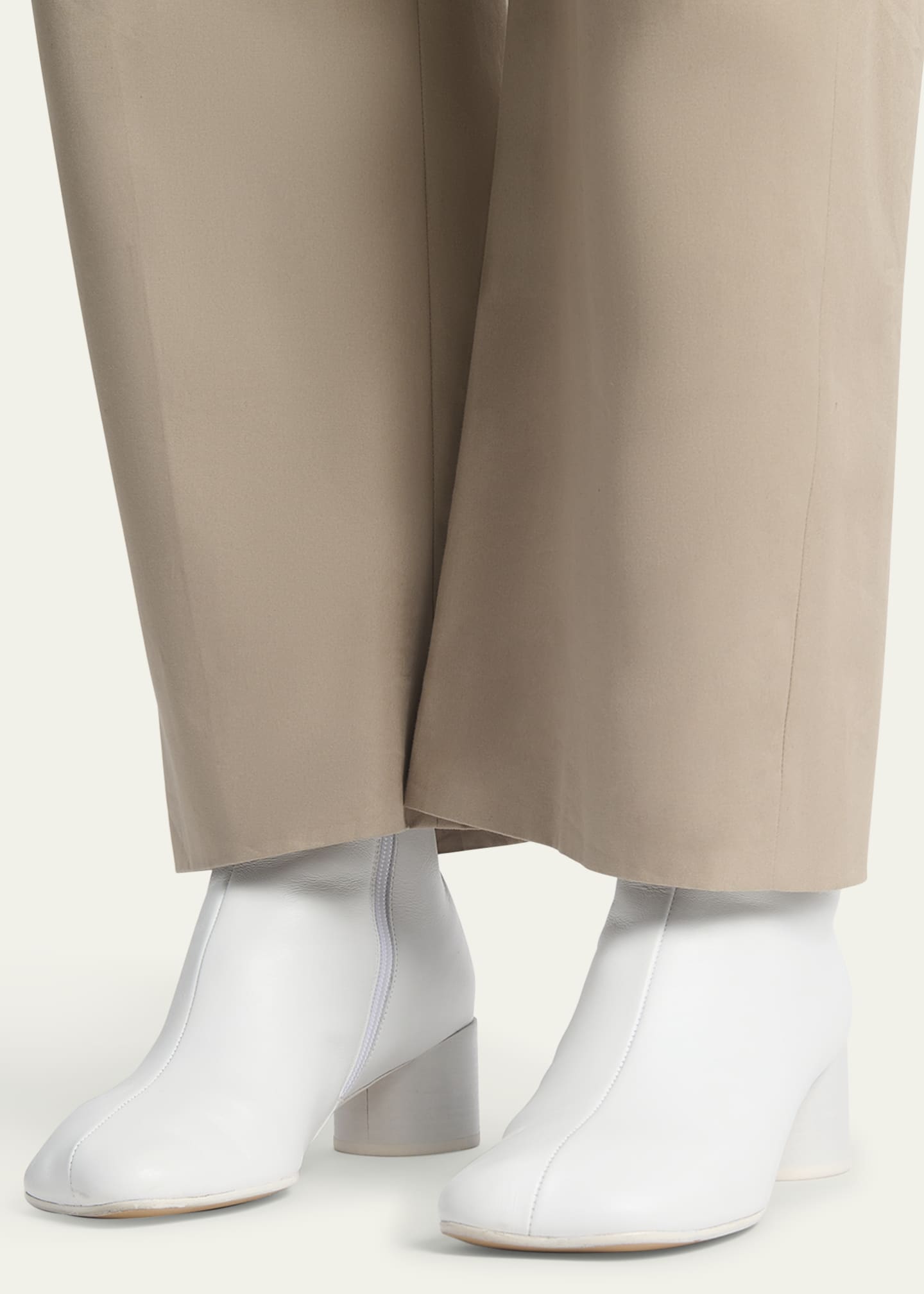 MM6 Maison Margiela Round Heel Leather Ankle Bootie Image 2 of 5