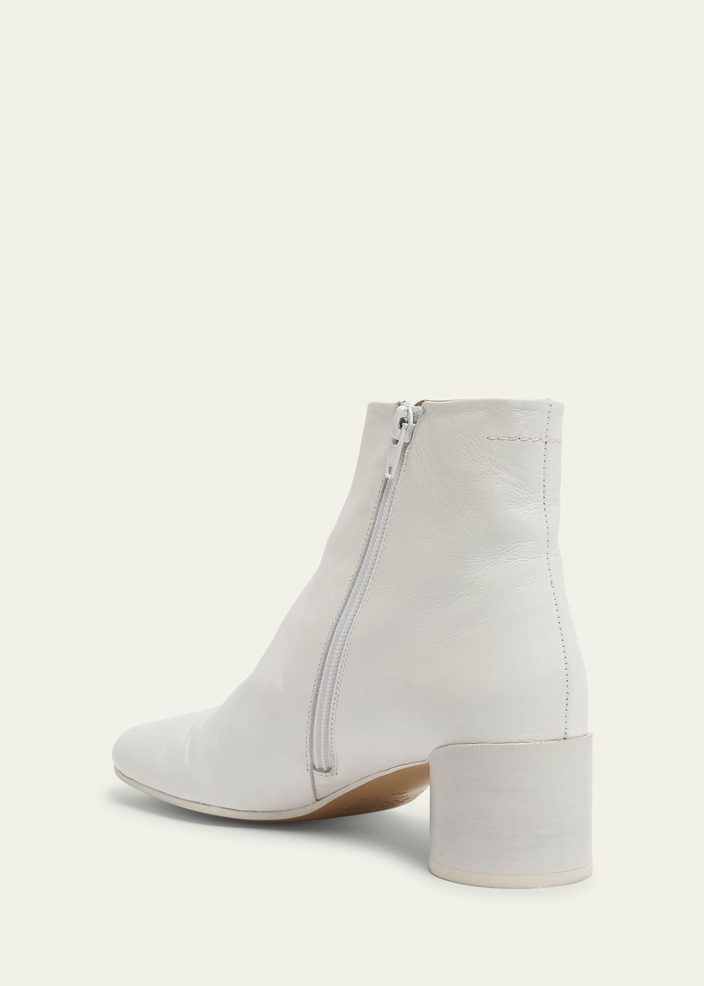 MM6 Maison Margiela Round Heel Leather Ankle Bootie Image 4 of 5