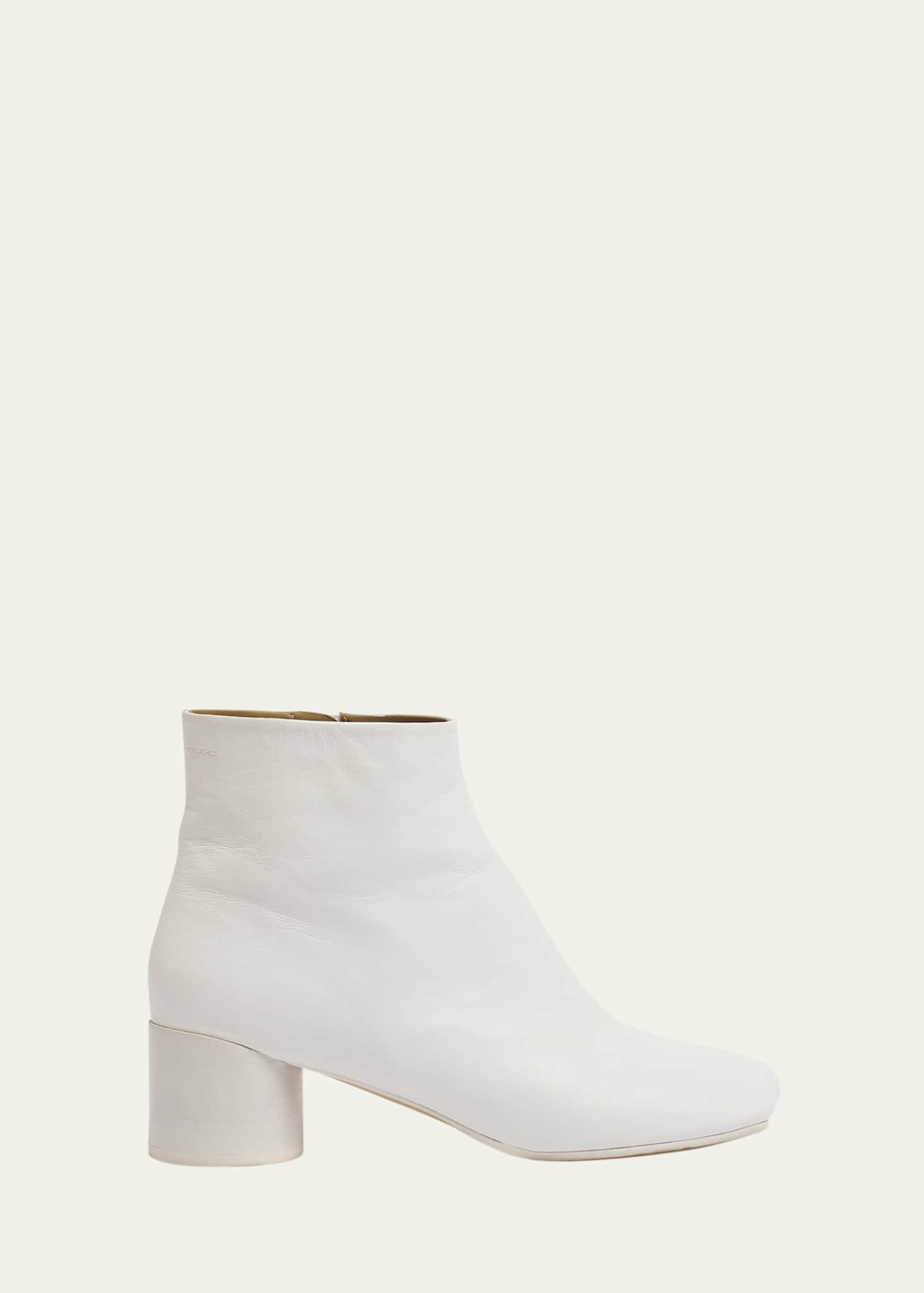 MM6 Maison Margiela Round Heel Leather Ankle Bootie Image 1 of 5