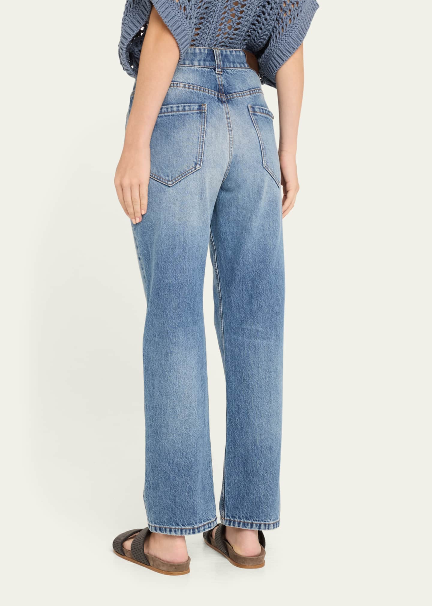 Brunello Cucinelli Retro Vintage High Waisted Authentic Denim Jeans Image 3 of 5