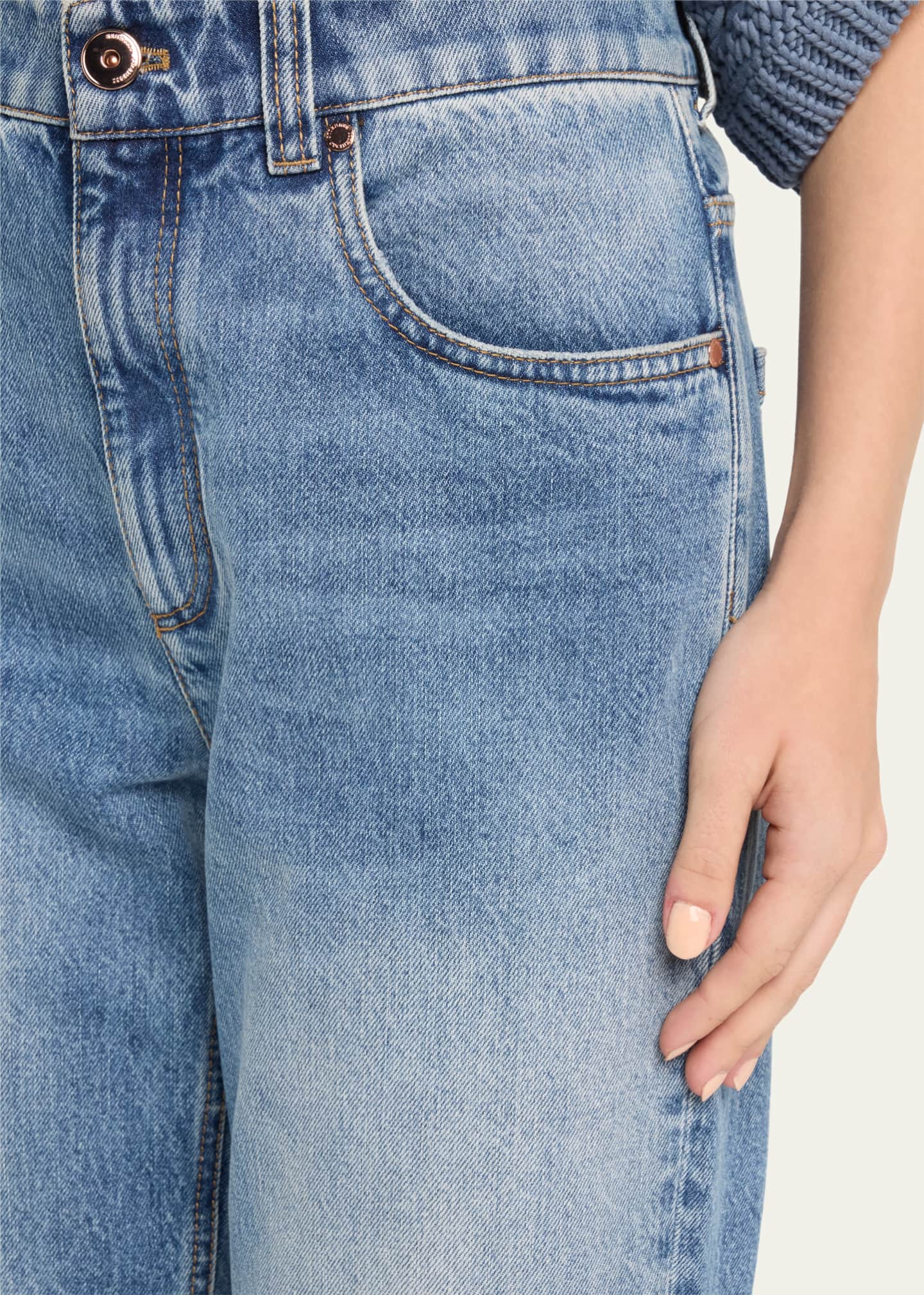 Brunello Cucinelli Retro Vintage High Waisted Authentic Denim Jeans Image 5 of 5