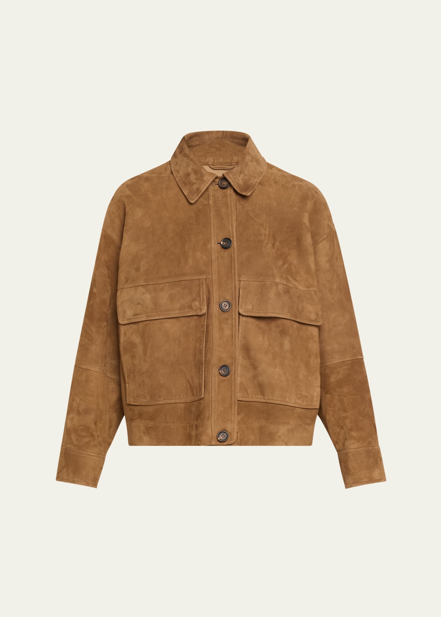 Brunello Cucinelli Couture Suede Button Front Jacket Image 1 of 5