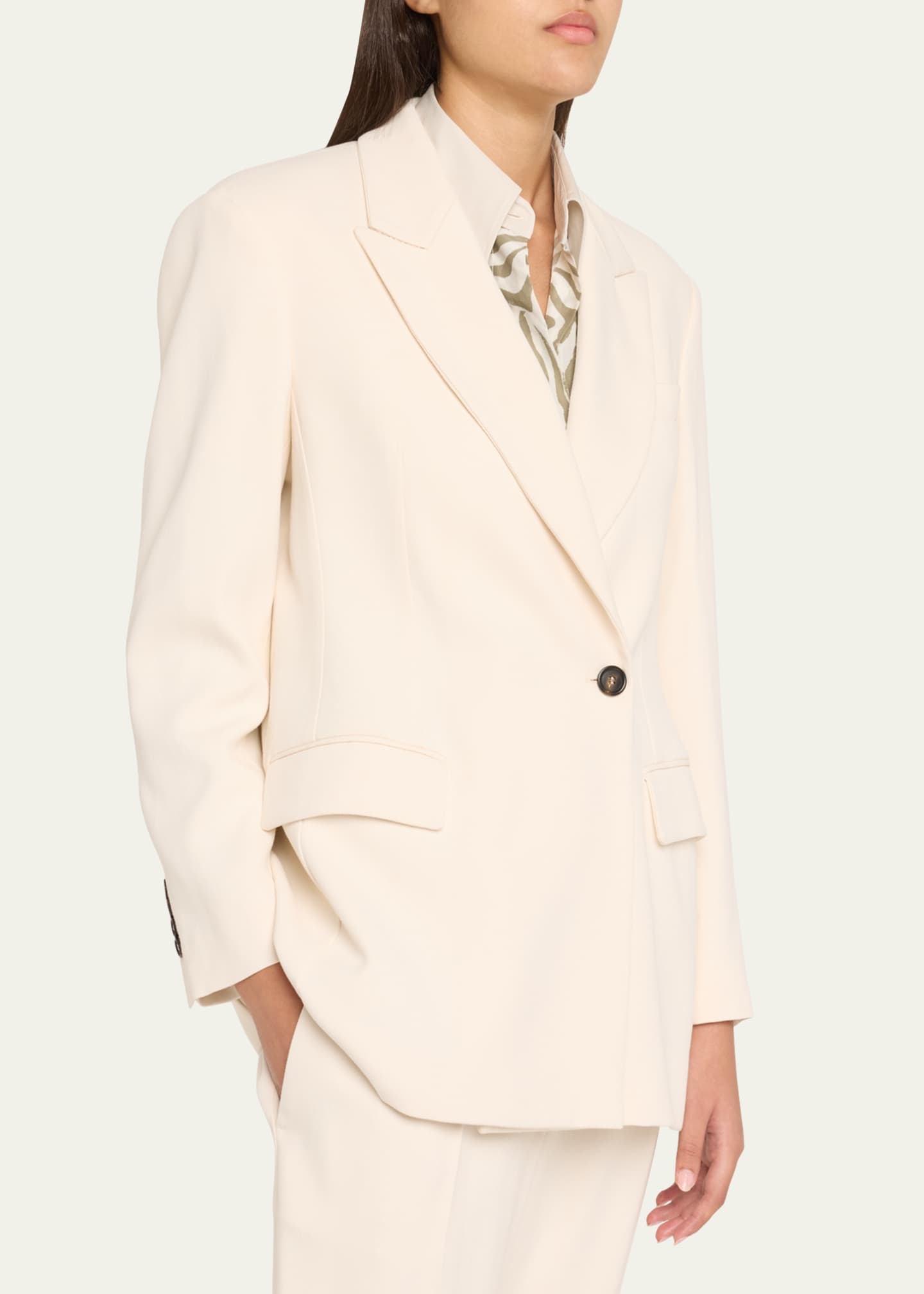 アウターその他 BRUNELLO CUCINELLI Woman Blazer Lead MD9492287 C9141 Sparkling blazer for Woman in Beige | Brunello Cucinelli
