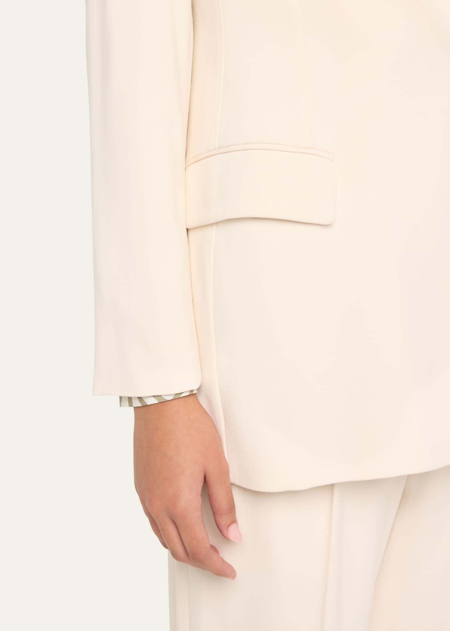 Brunello Cucinelli Diagonal Button-Front Viscose Blazer