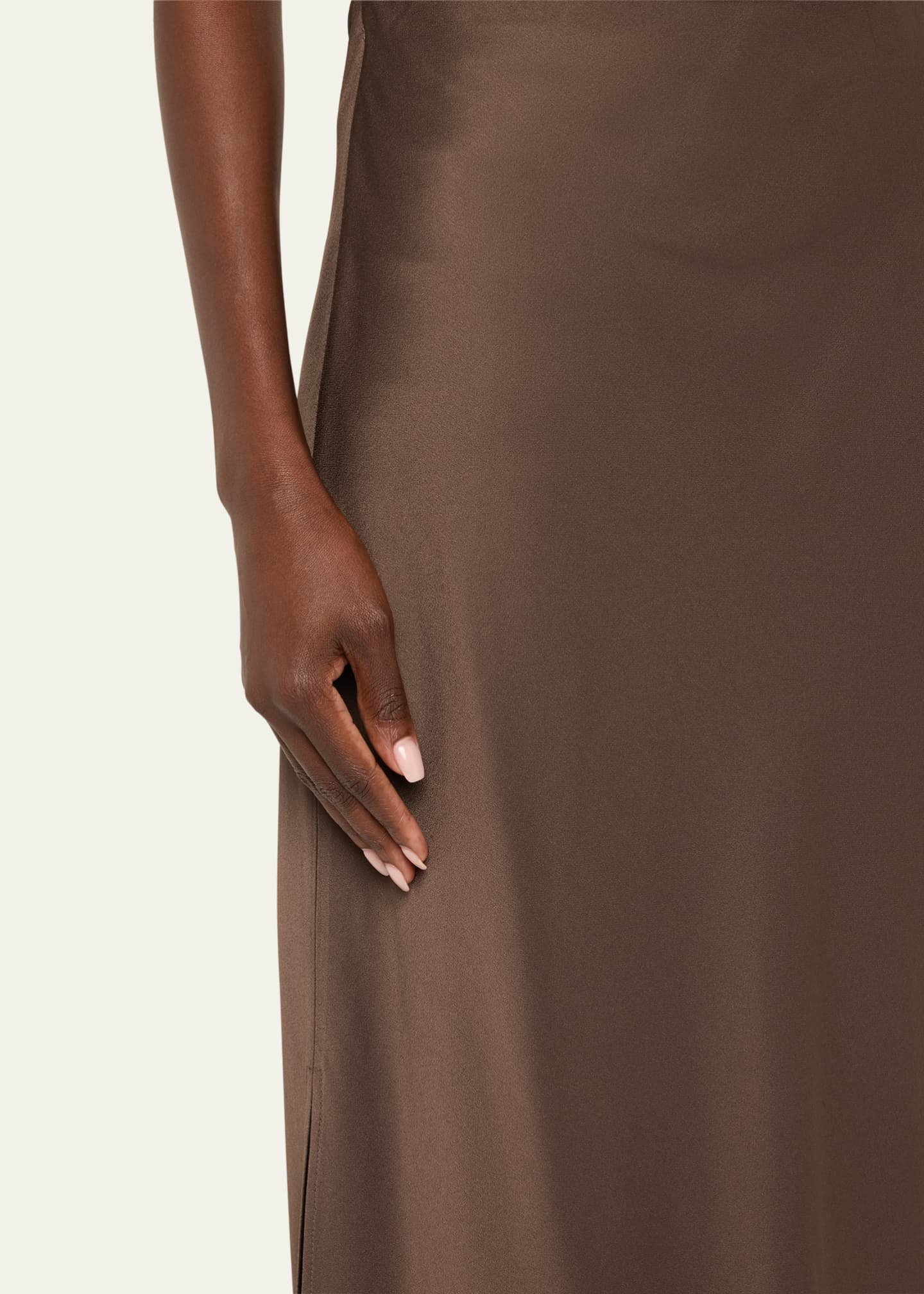 Brunello Cucinelli Satin Cady Maxi Pencil Skirt Image 5 of 5