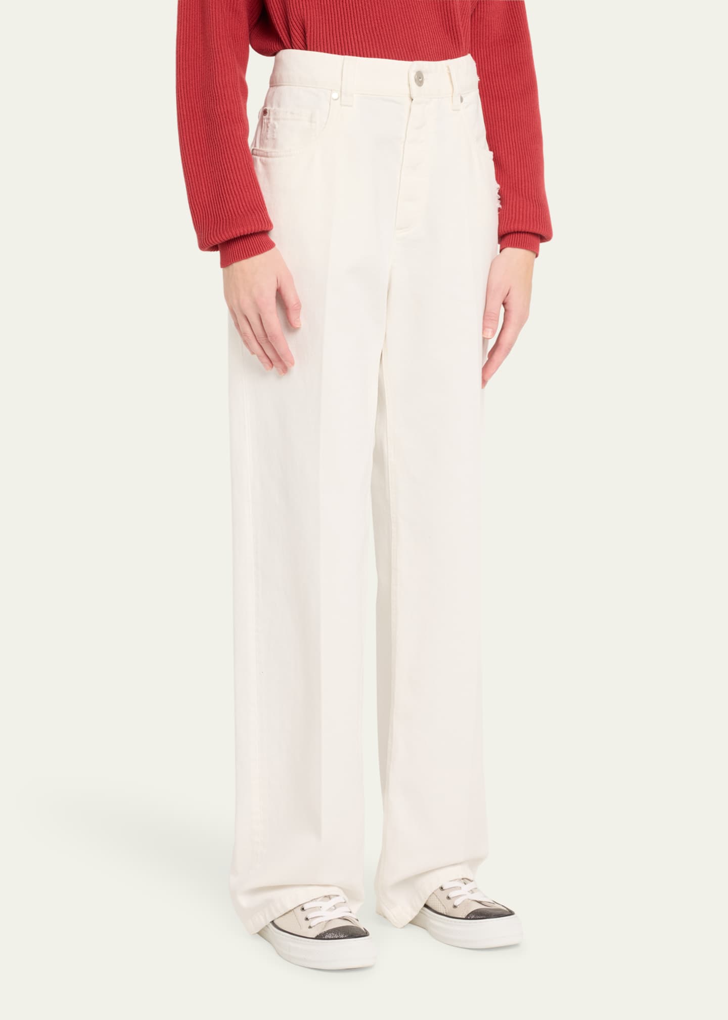 Brunello Cucinelli Contemporary Garment Dye Denim Pants with Sartorial Touch Image 4 of 5