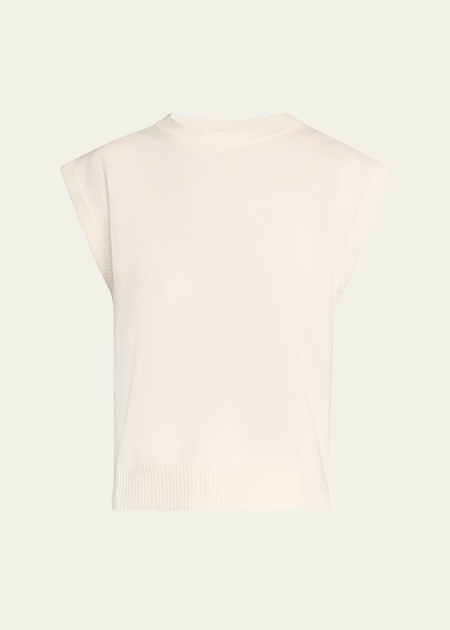 Brunello Cucinelli Cap Sleeve Cashmere Sweater Image 1 of 5