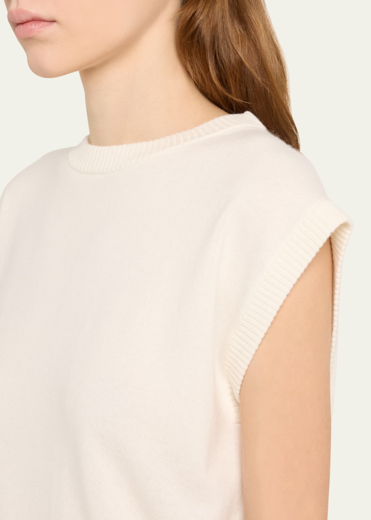 Brunello Cucinelli Cap Sleeve Cashmere Sweater Image 5 of 5