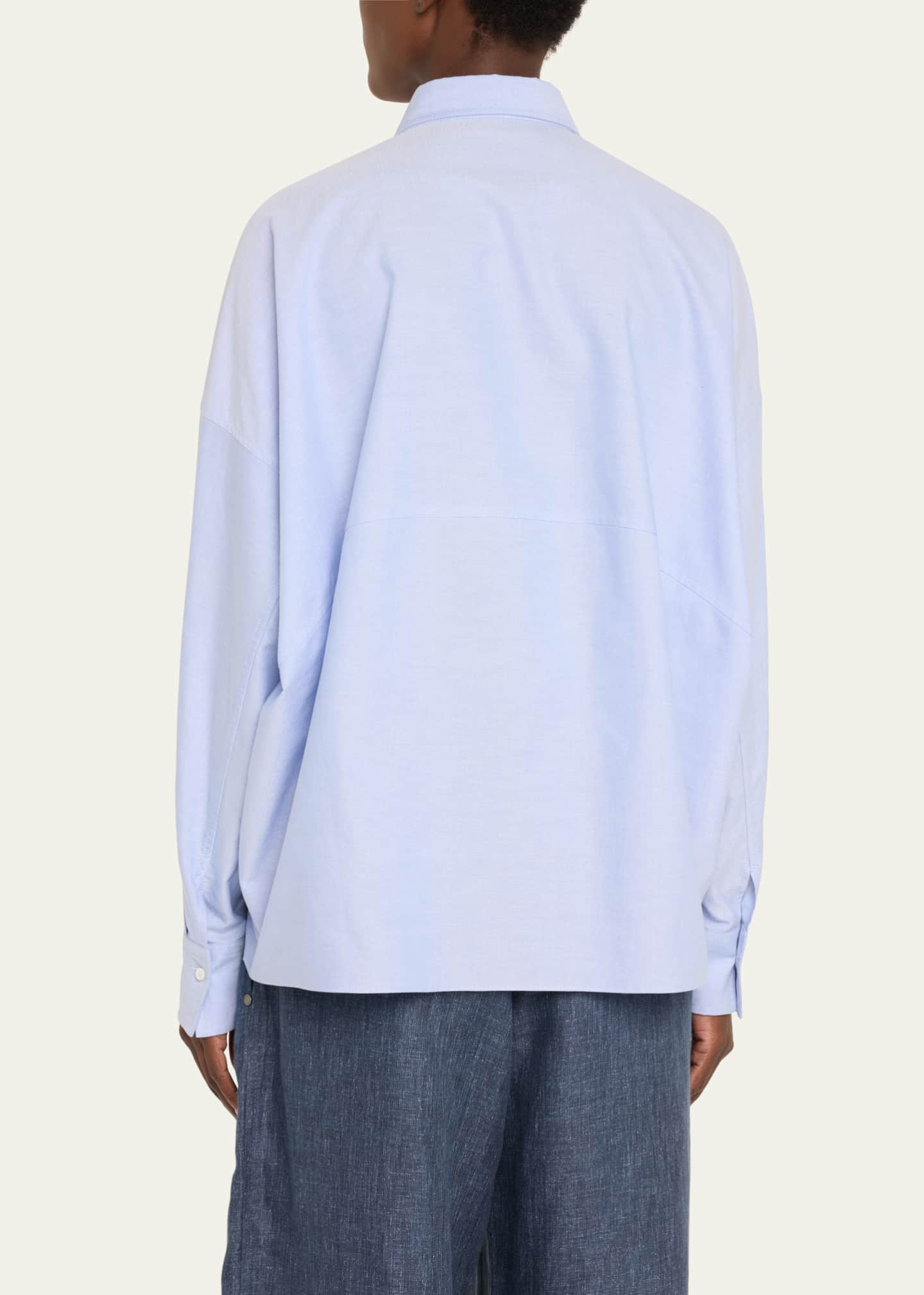 Brunello Cucinelli Cotton Oxford Button Down Shirt Image 3 of 5