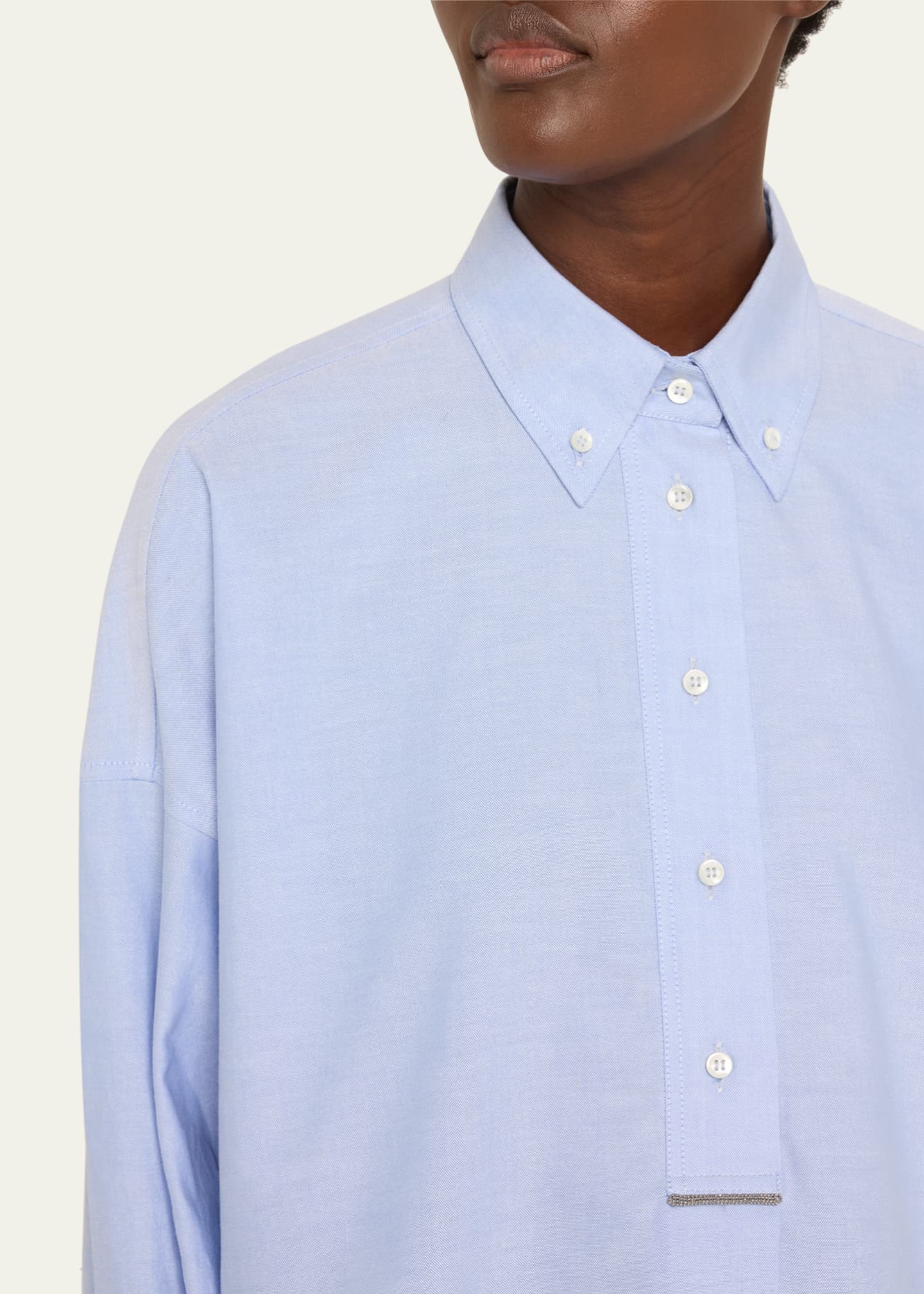 Brunello Cucinelli Cotton Oxford Button Down Shirt Image 5 of 5