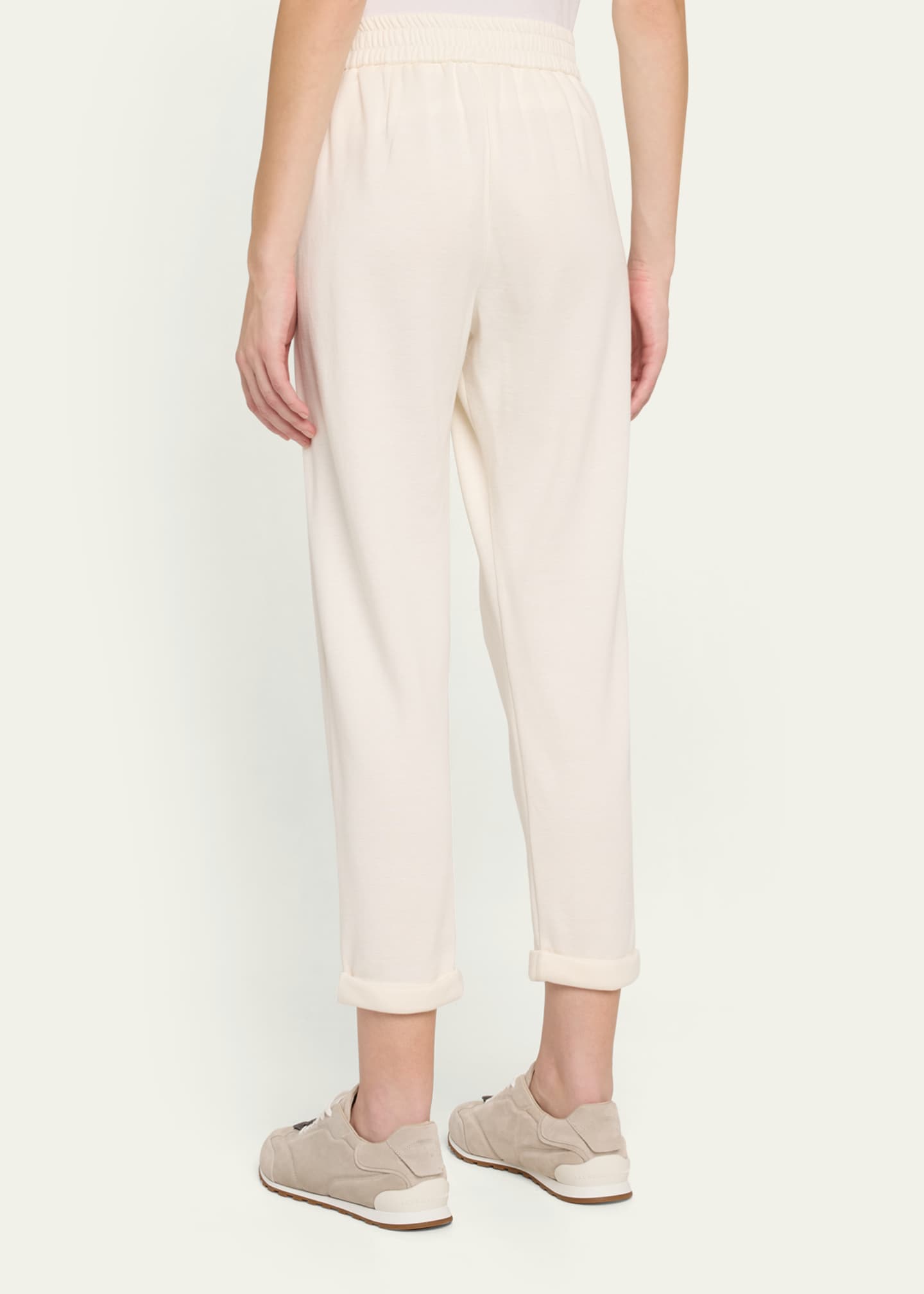 Brunello Cucinelli Drawstring Felpa Monili-Trim Pocket Pants Image 3 of 5