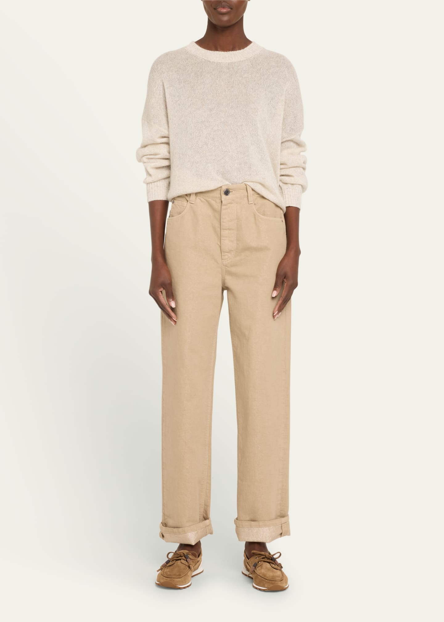 Brunello Cucinelli Micro Sequined Mohair Sweater Image 2 of 5
