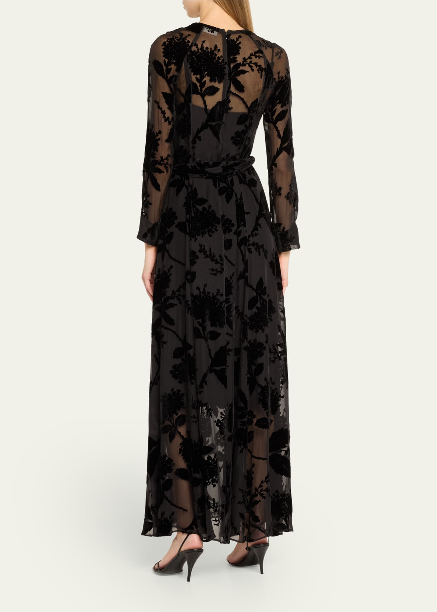 Zimmermann Velvet Lace Burnout Maxi Dress Image 3 of 5