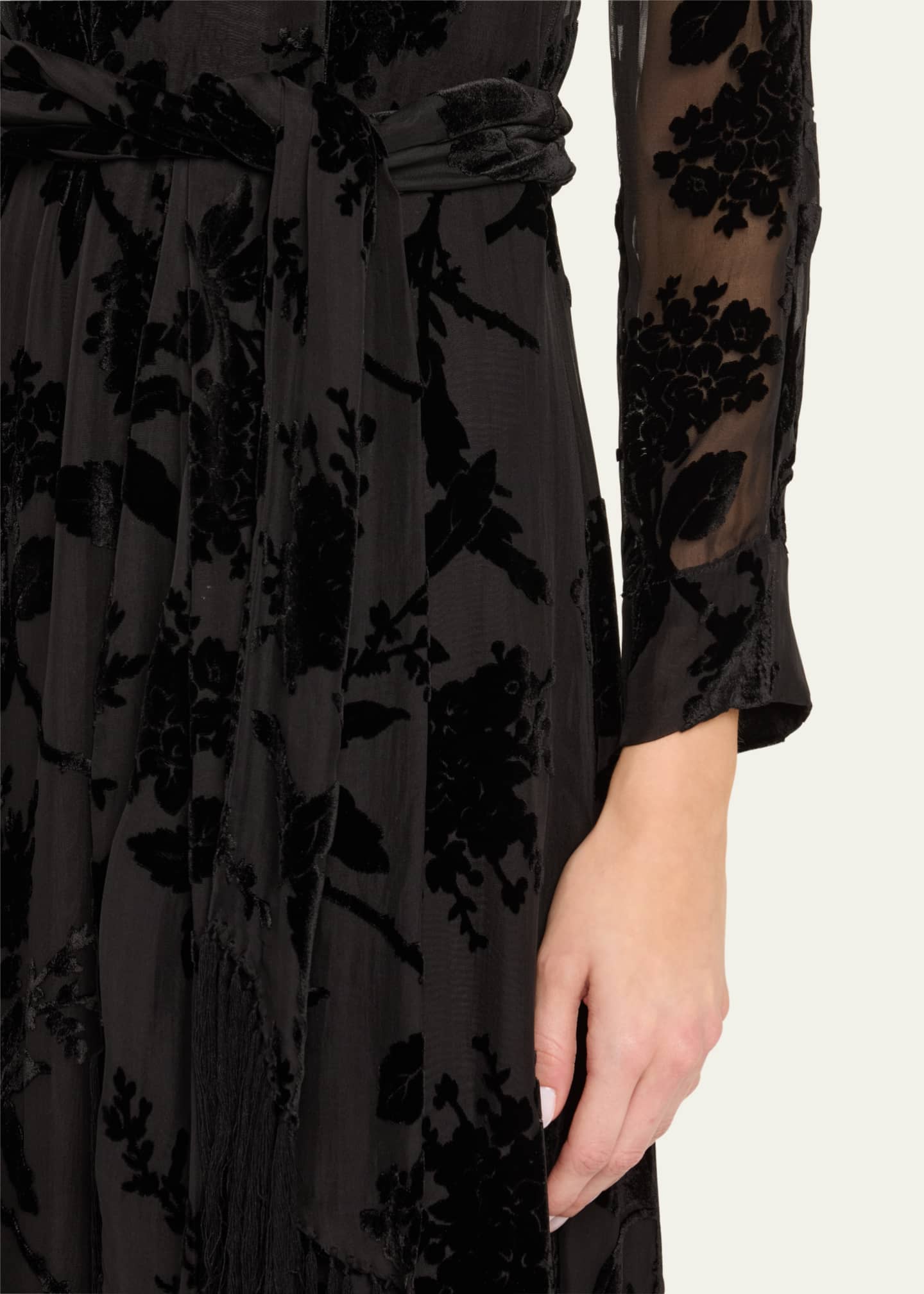Zimmermann Velvet Lace Burnout Maxi Dress Image 5 of 5
