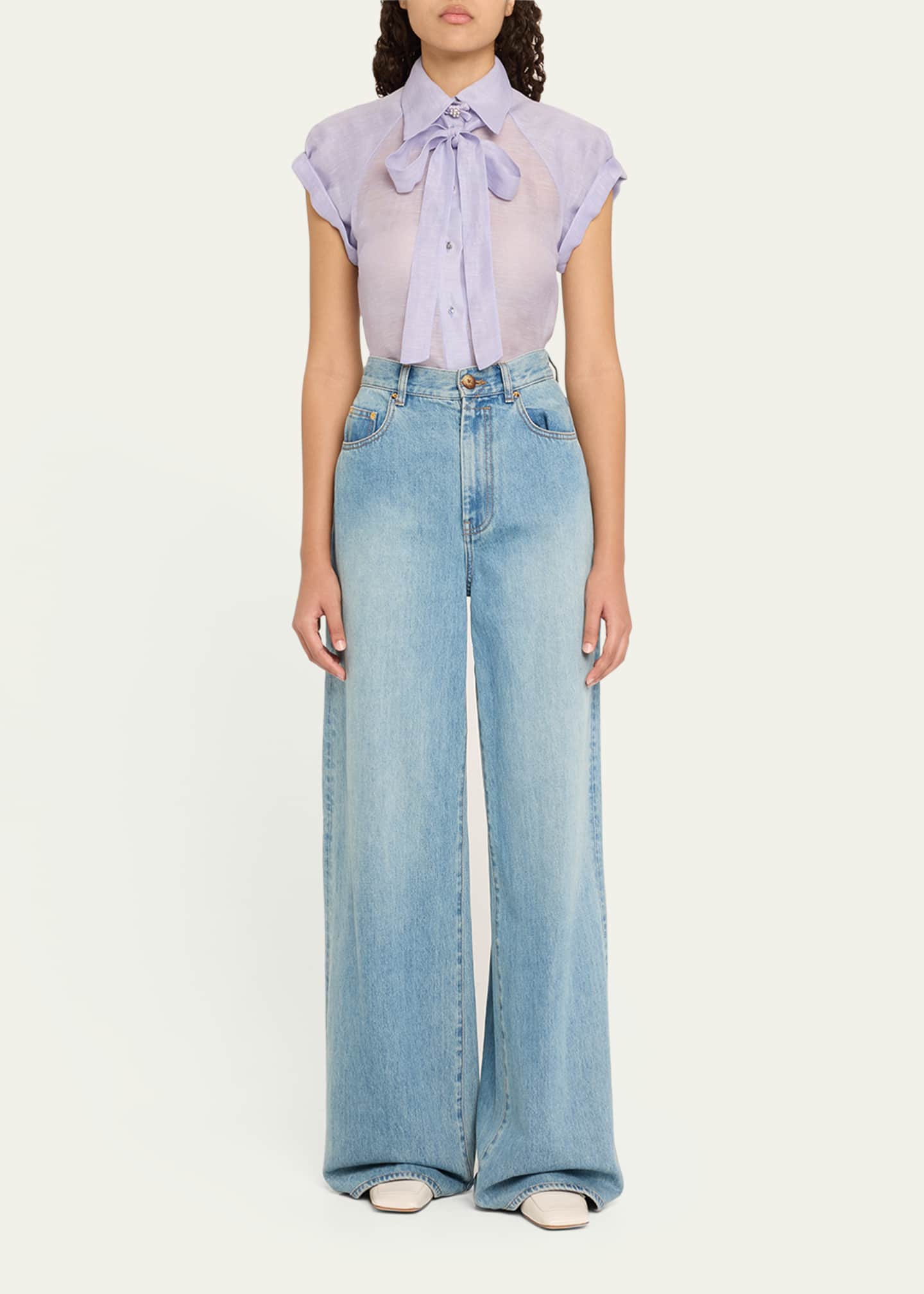 Zimmermann Crush Fitted Blouse Image 2 of 5