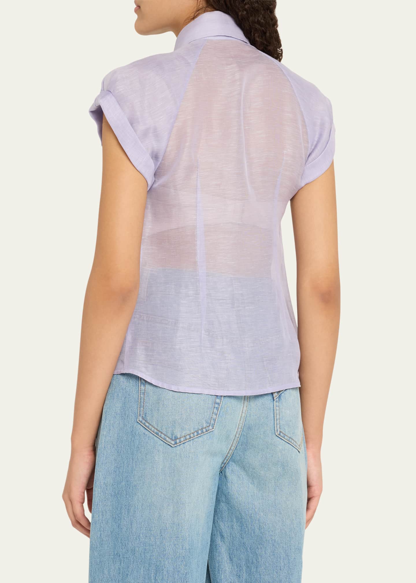 Zimmermann Crush Fitted Blouse Image 3 of 5