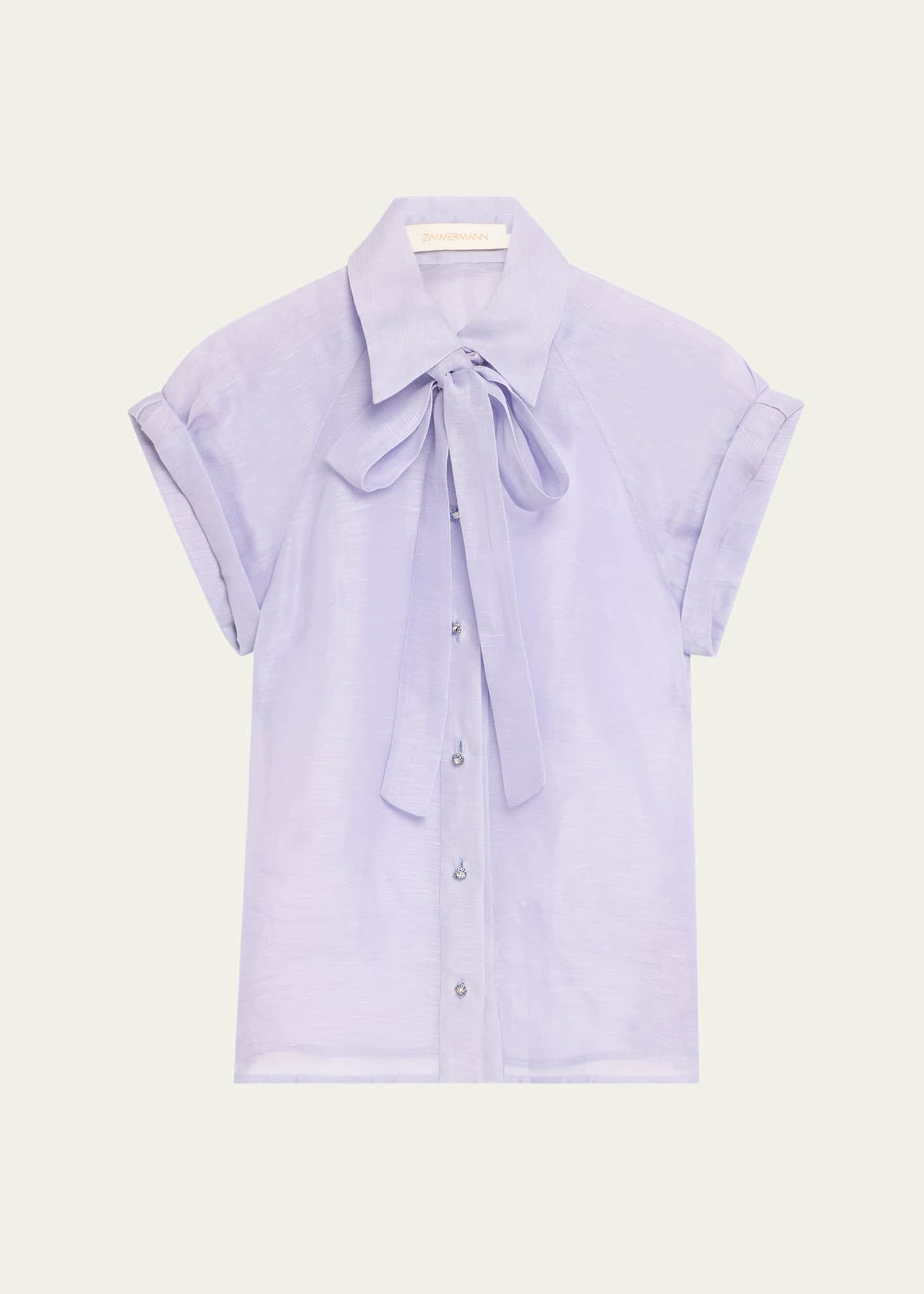 Zimmermann Crush Fitted Blouse Image 1 of 5