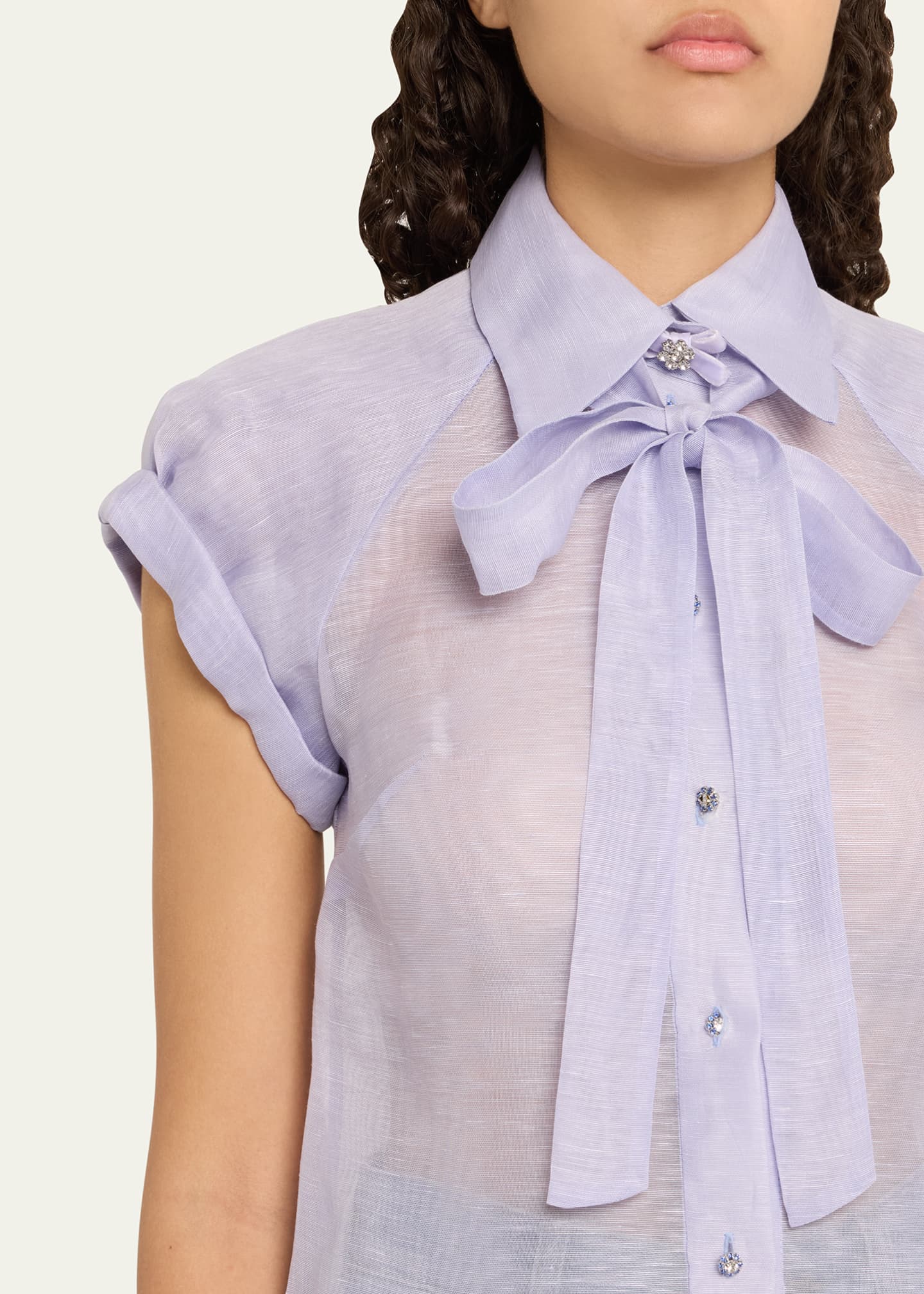Zimmermann Crush Fitted Blouse Image 5 of 5