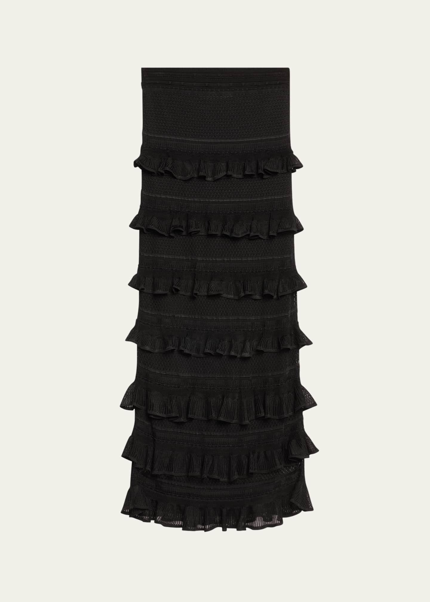 Zimmermann Crush Frilled Midi Skirt Image 1 of 5