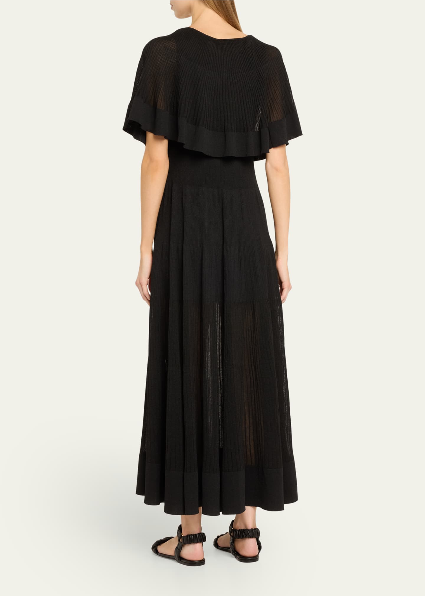 Zimmermann Crush Pleated Cape Maxi Dress Image 3 of 5