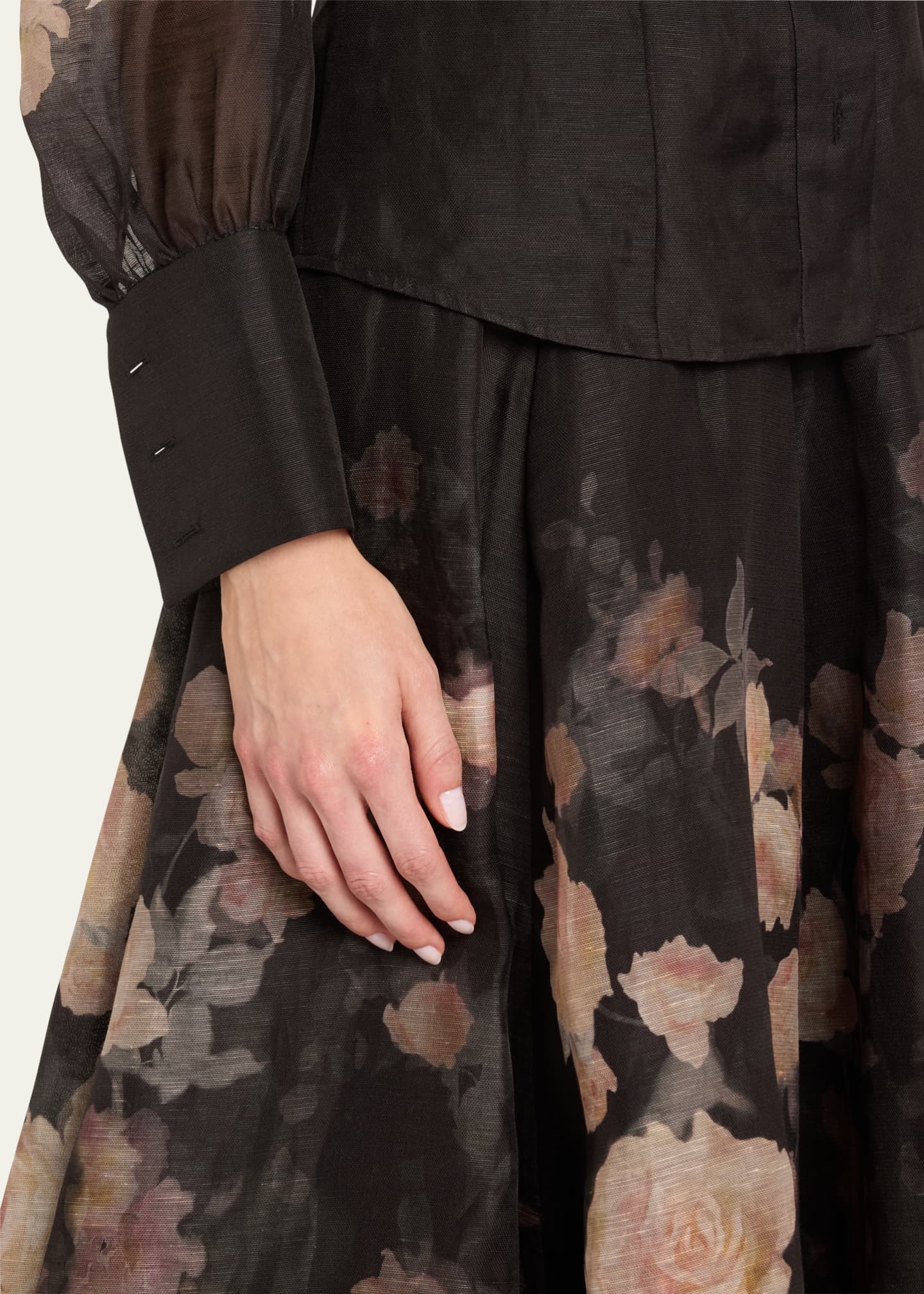 Zimmermann Crush Frill-Sleeve Blouse Image 5 of 5