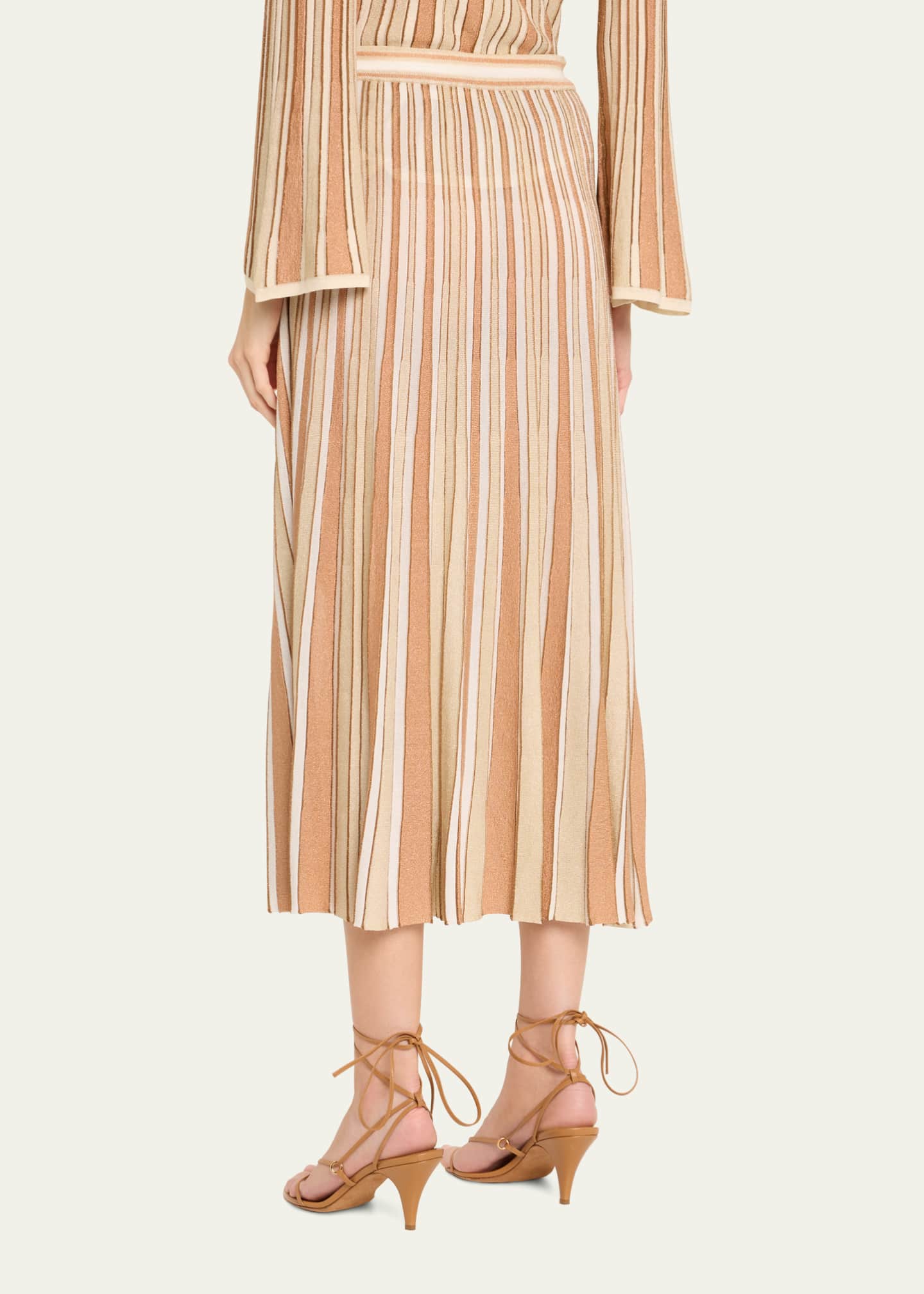 Zimmermann Crush Metallic Stripe Skirt Image 3 of 5