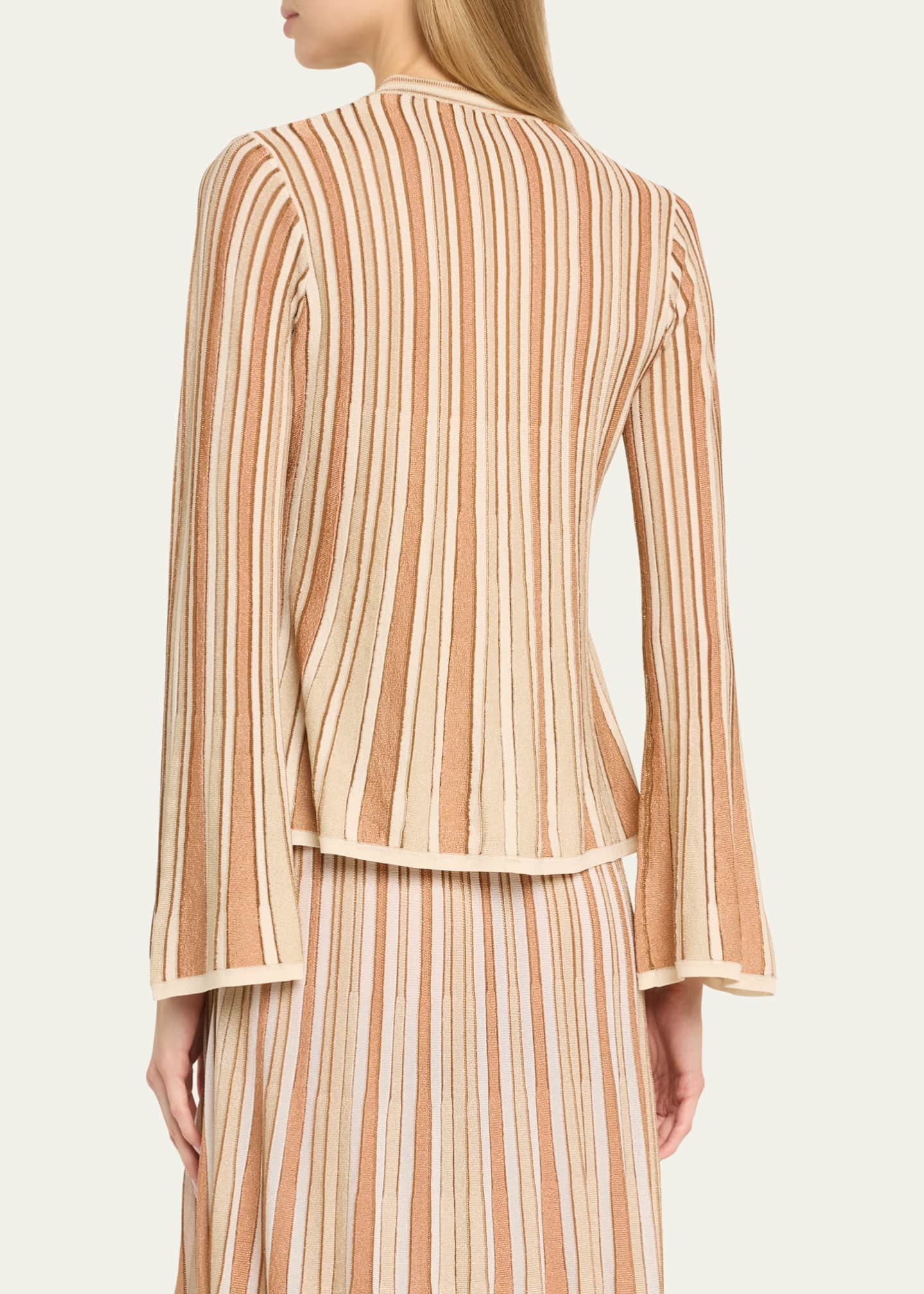 Zimmermann Crush Metallic Stripe Cardigan Image 3 of 5