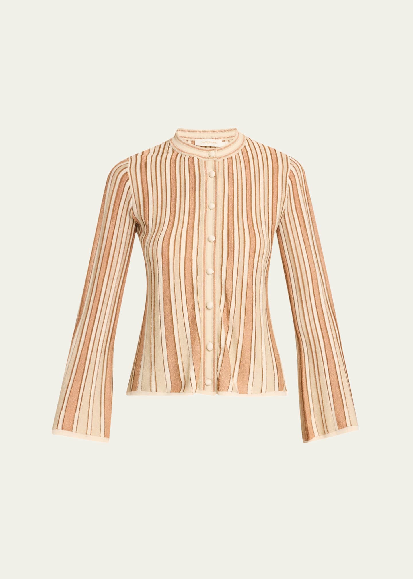 Zimmermann Crush Metallic Stripe Cardigan Image 1 of 5