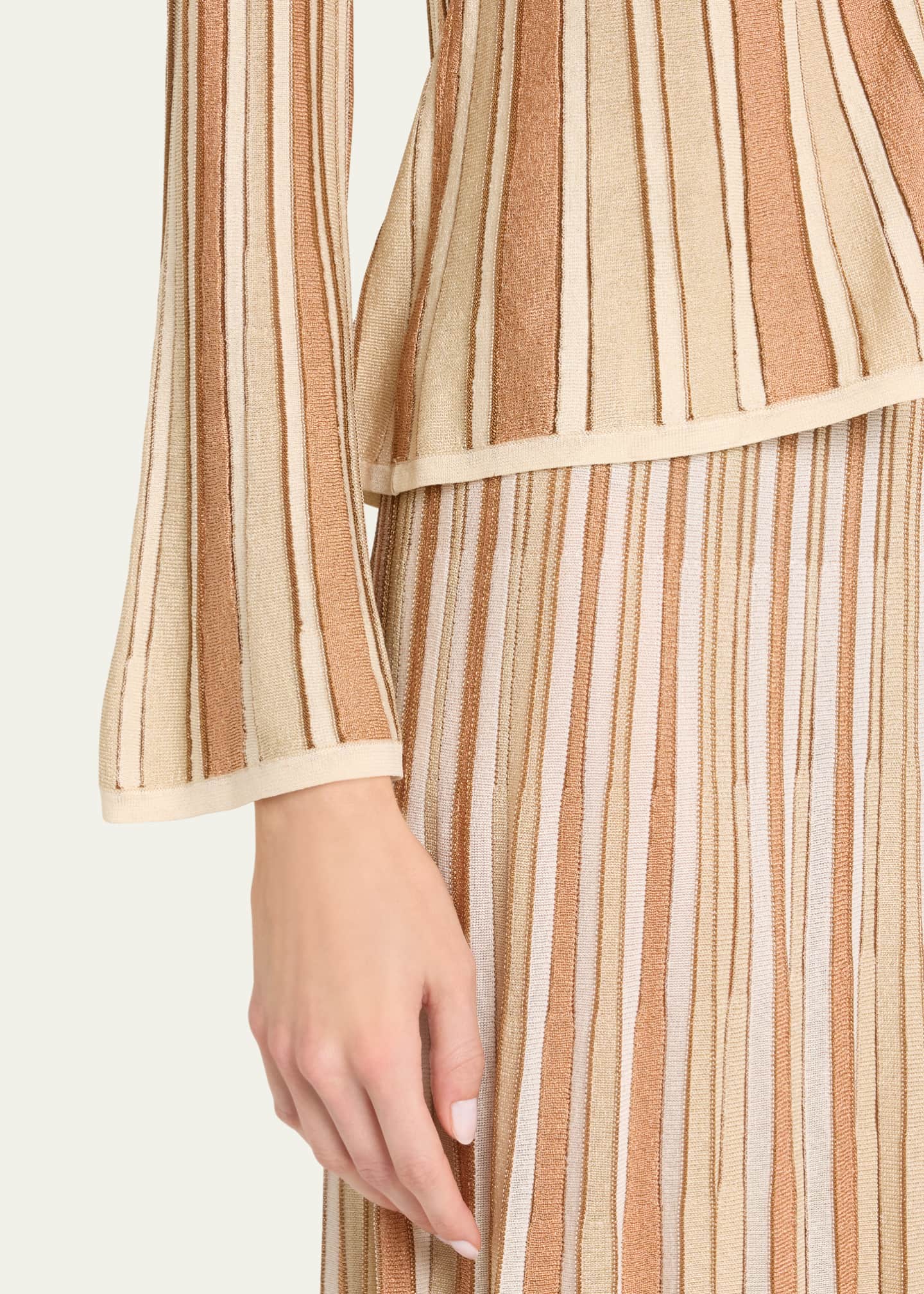 Zimmermann Crush Metallic Stripe Cardigan Image 5 of 5