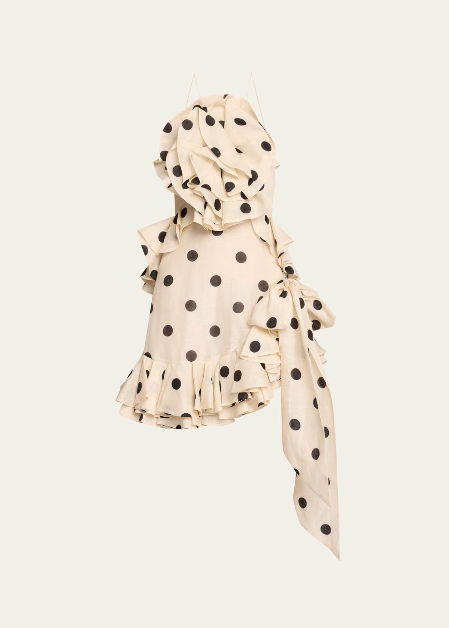 Zimmermann Crush Ruffle Halter Mini Dress Image 1 of 5