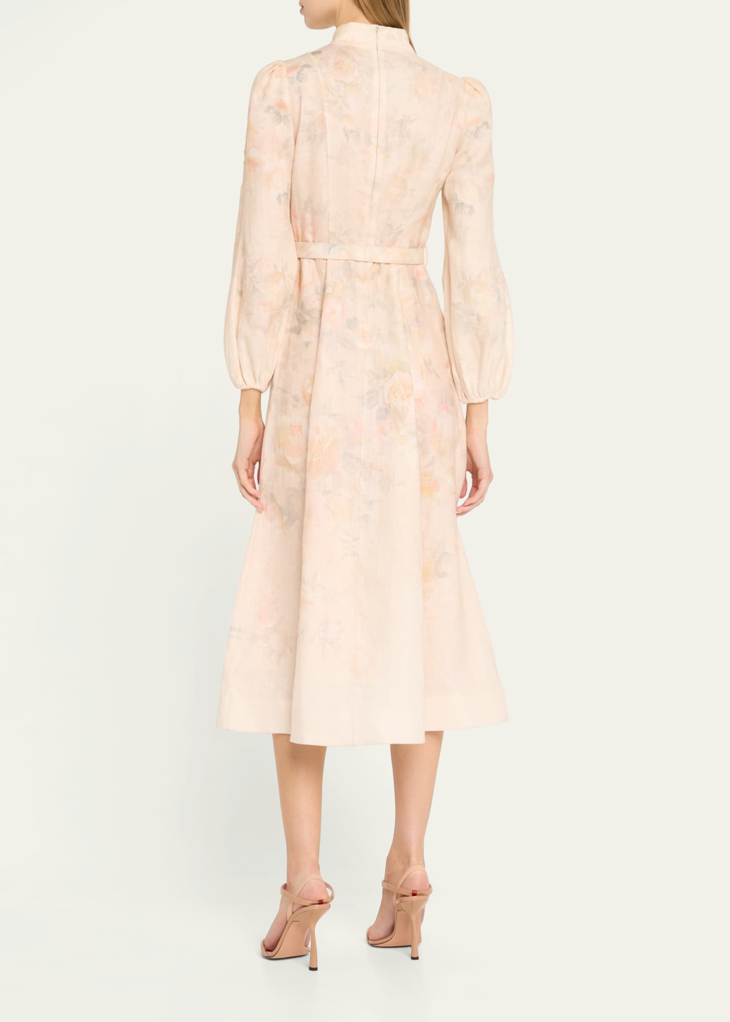 Zimmermann Crush Buttoned Midi Dress Image 3 of 5