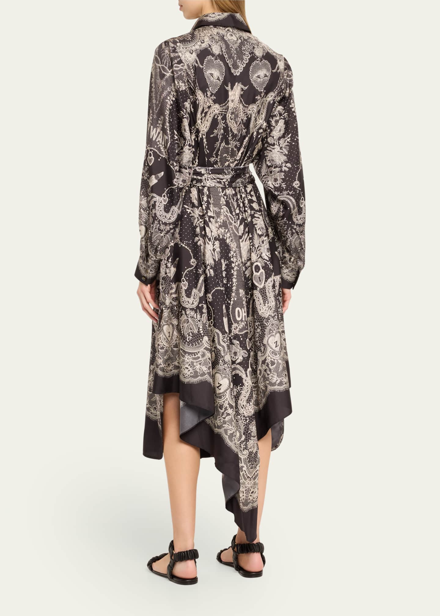 Zimmermann Crush Printed Silk Shirtdress Image 3 of 5