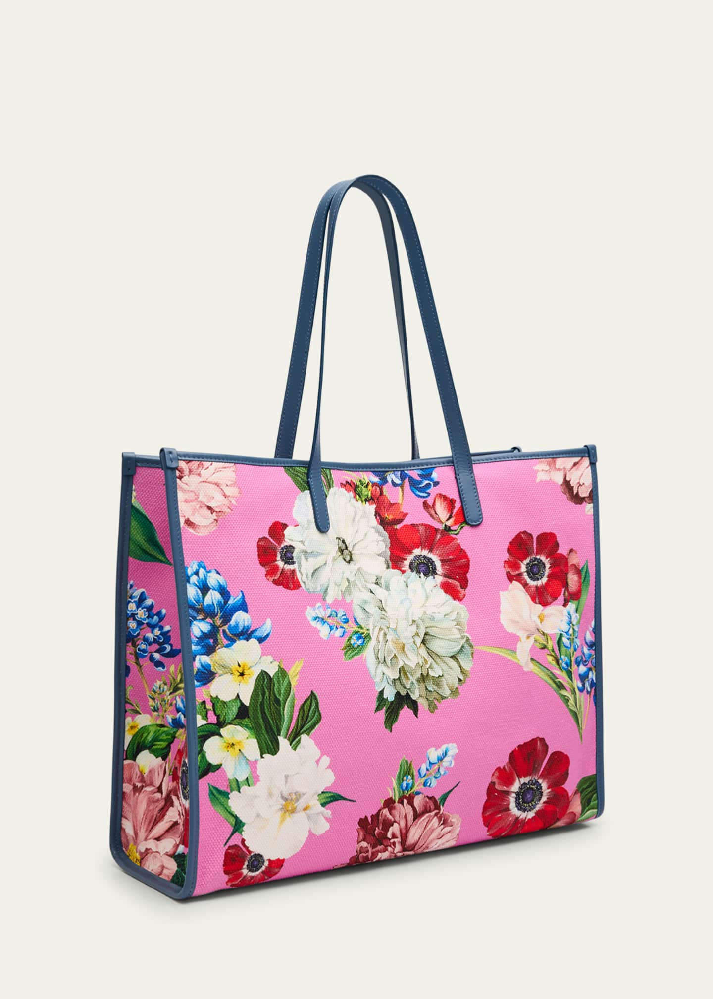 Dolce&Gabbana Floral Canvas Tote Bag Image 3 of 6