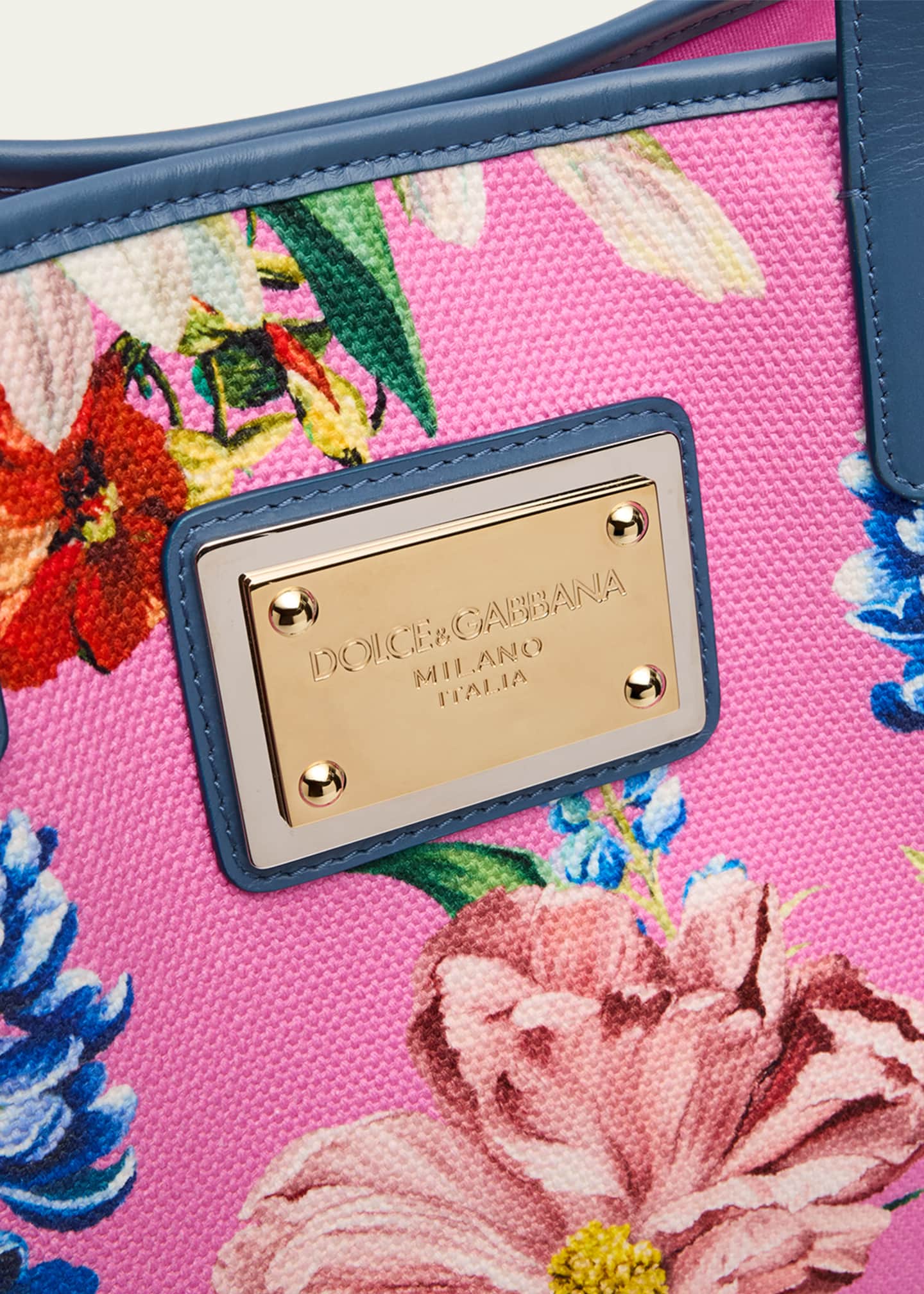 Dolce&Gabbana Floral Canvas Tote Bag Image 6 of 6