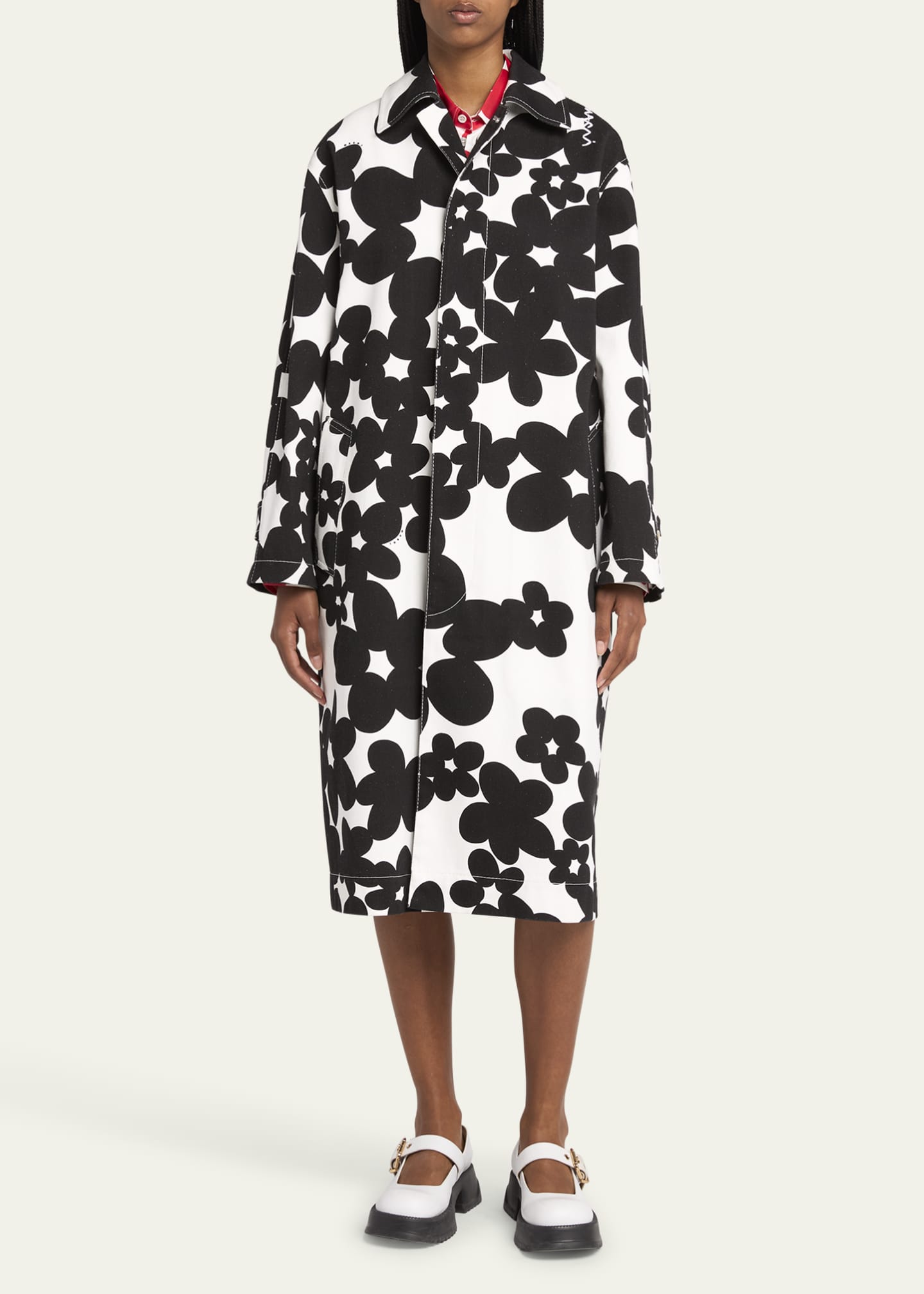 Marni Printed Straight Duster Coat Image 2 of 5
