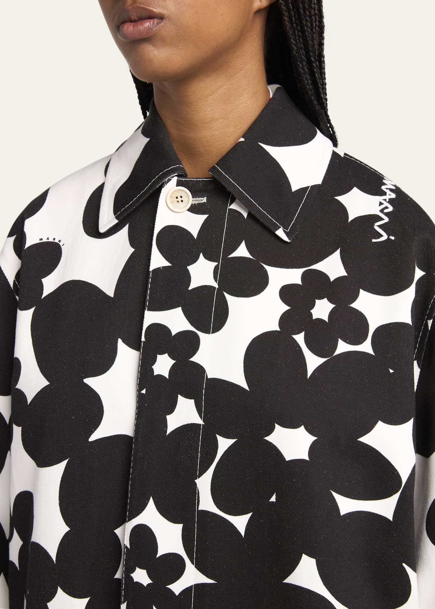 Marni Printed Straight Duster Coat Image 5 of 5