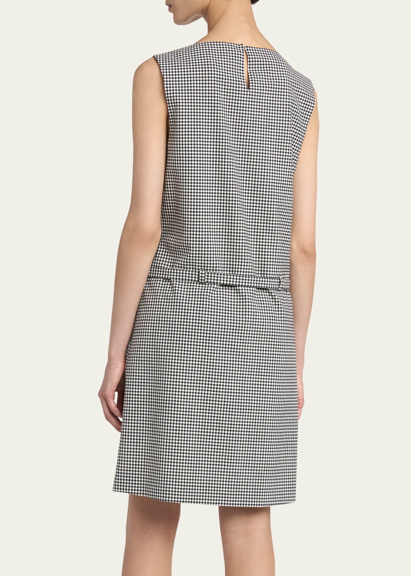 Checker Belted Mini Dress