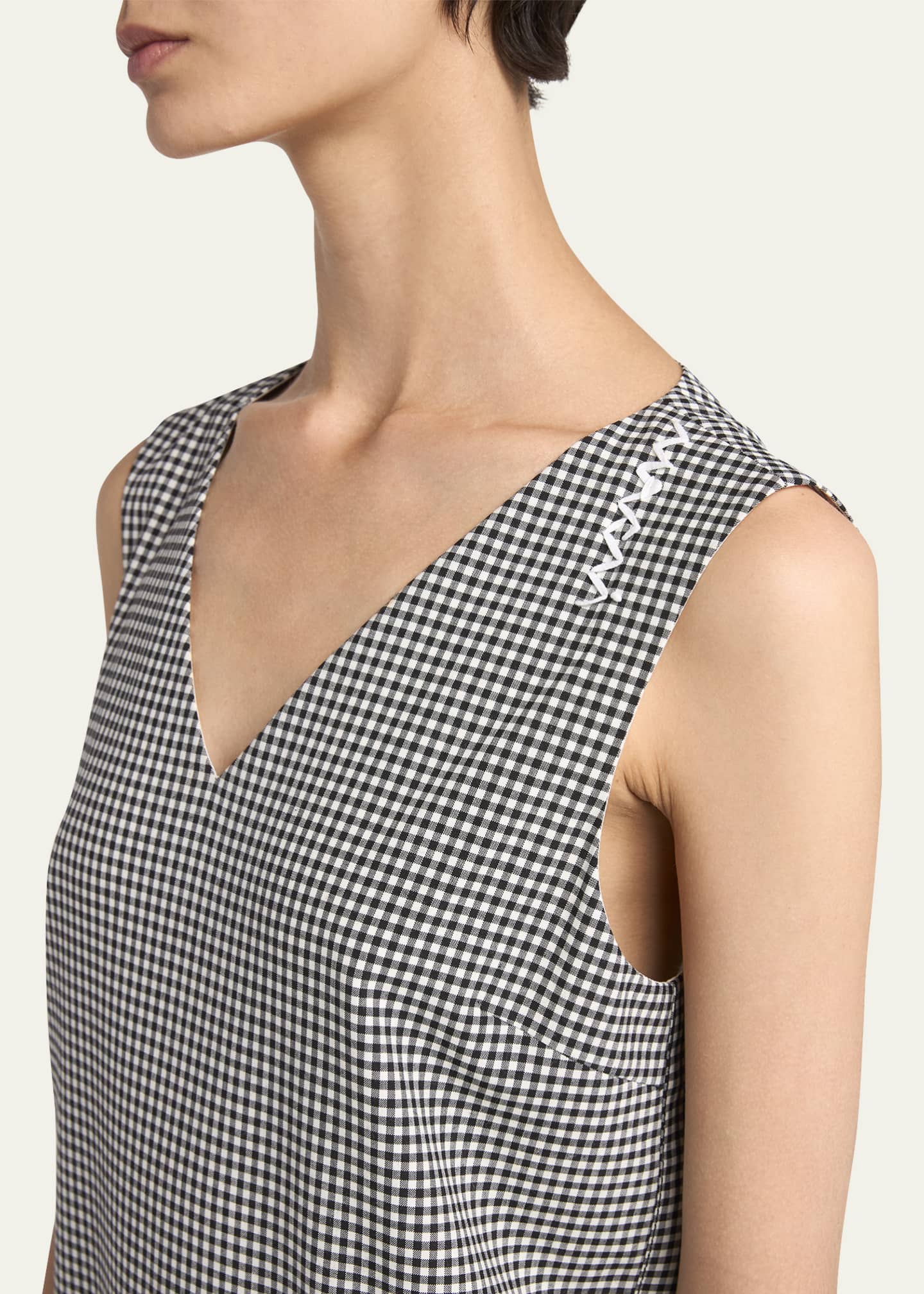 Checker Belted Mini Dress