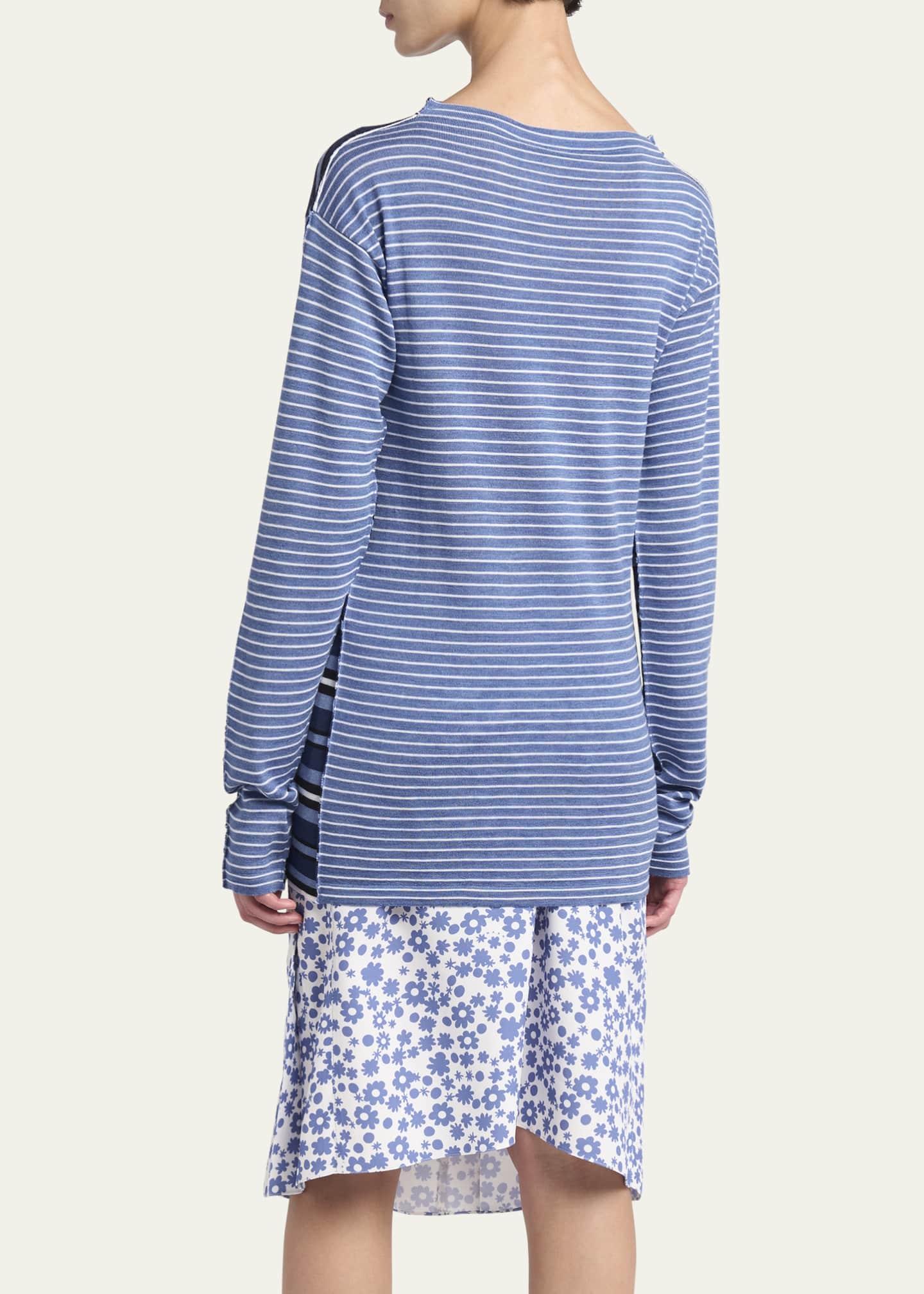 Marni Stripe Wool Boat-Neck Sweater Image 3 of 5