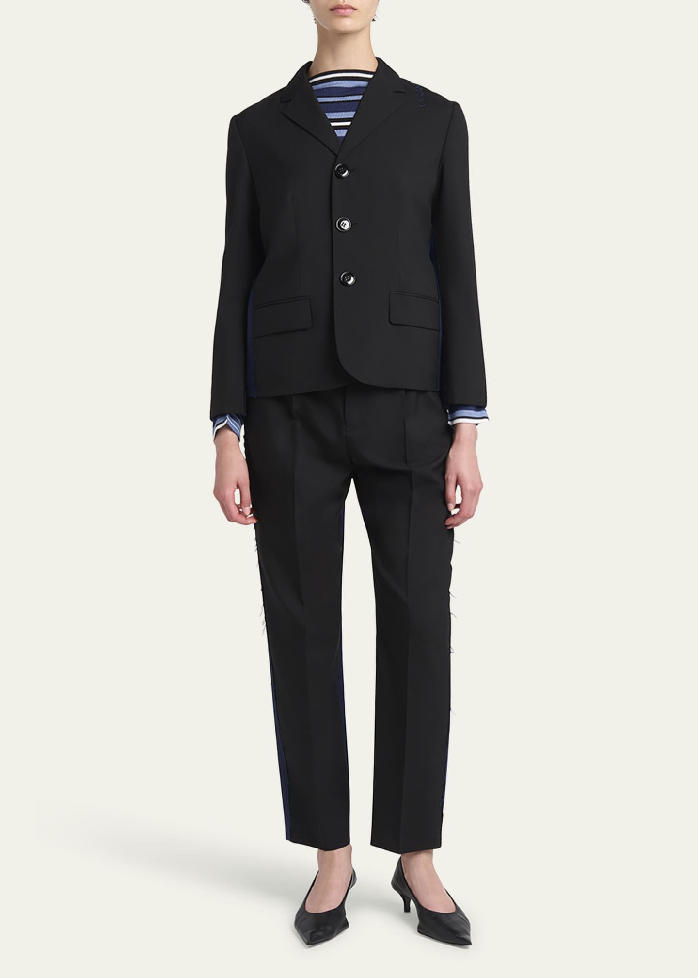Marni Two-Tone Wool Baby Chest Jacket Image 2 of 5